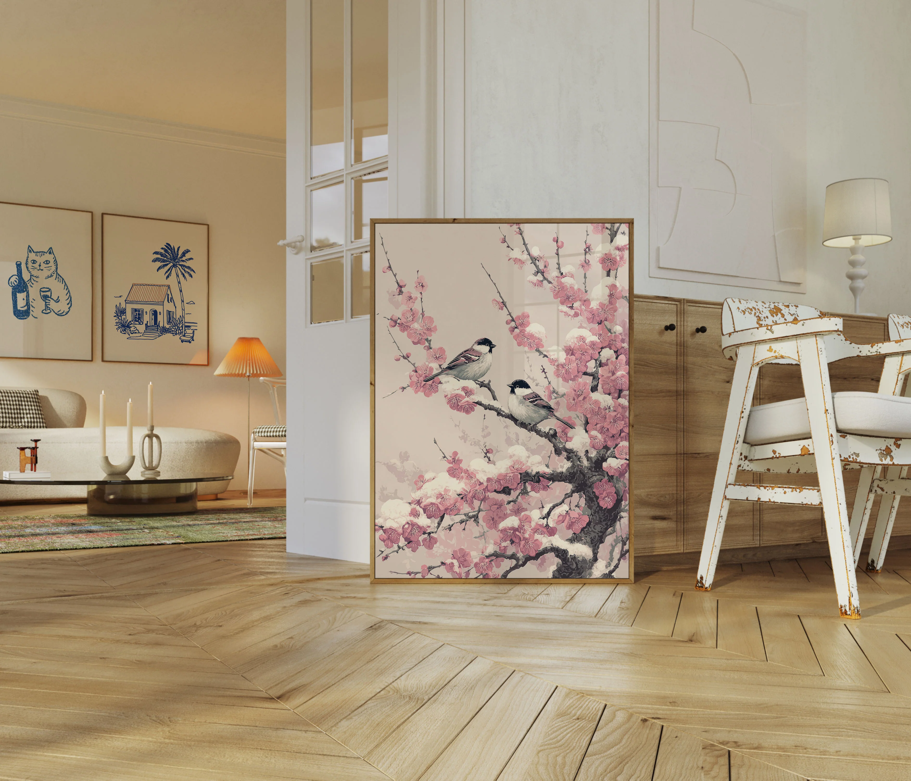 Birds Among Cherry Blossoms Poster - Image 5