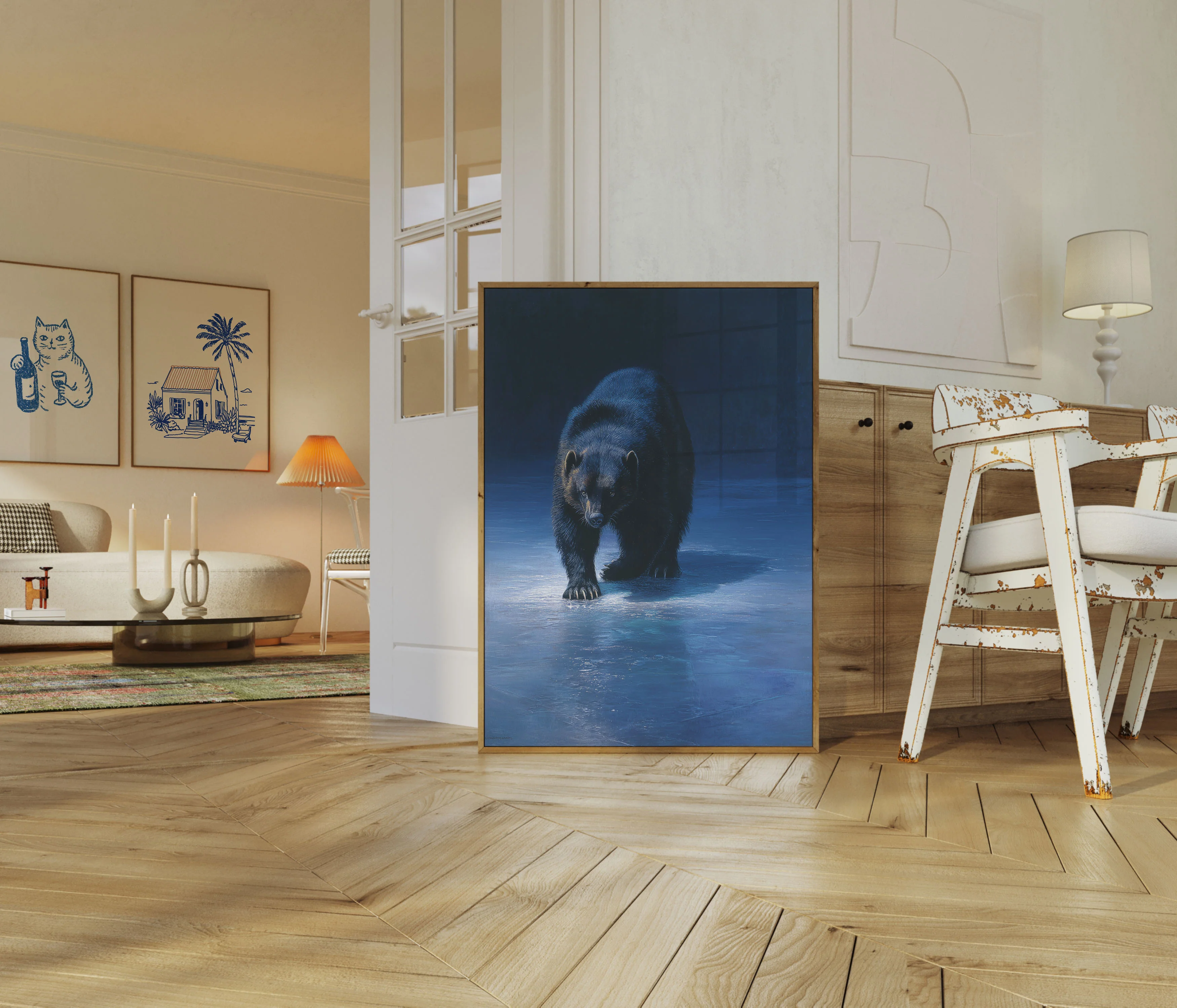 Black Bear on Frozen Lake Poster - Image 5