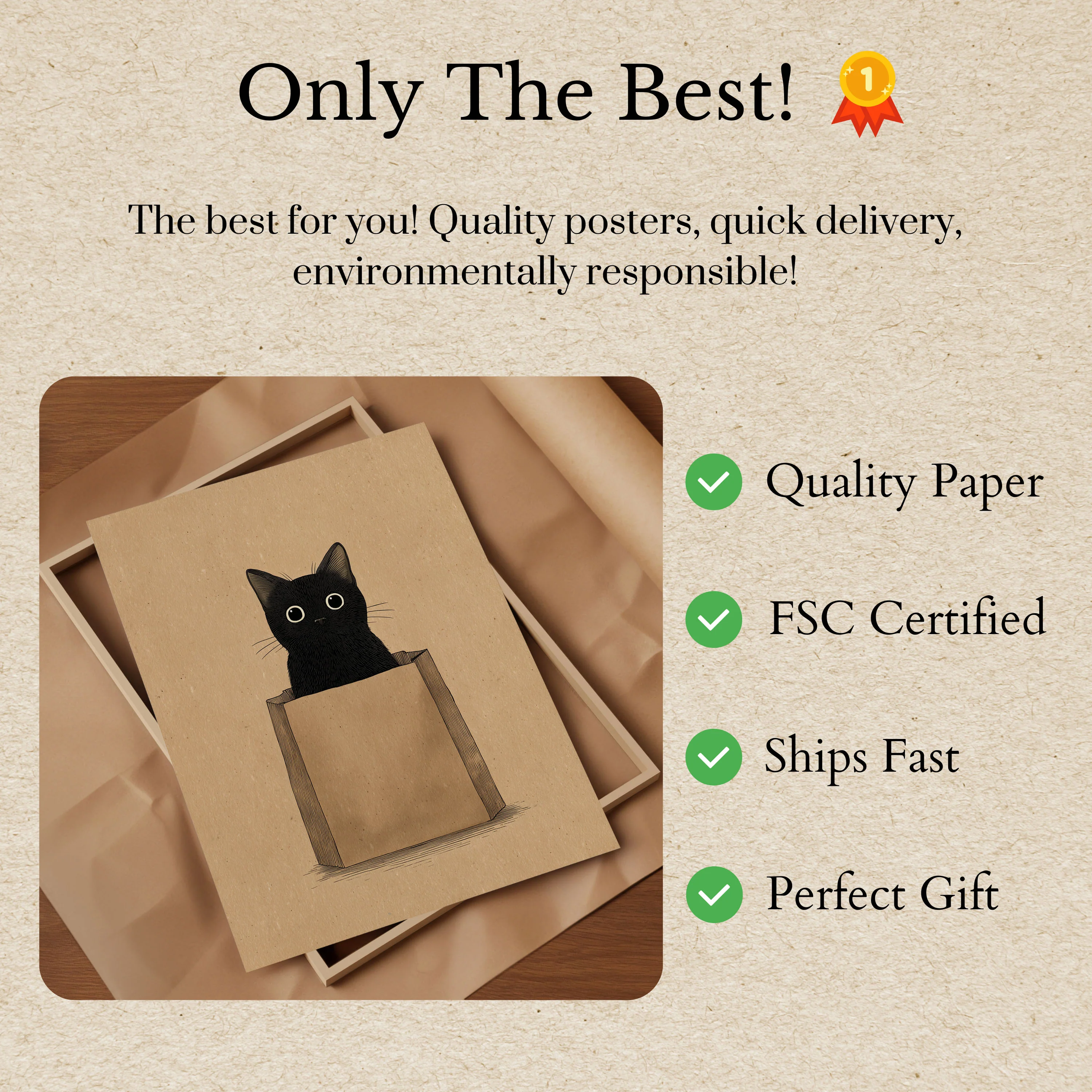 Black Cat in Box Poster - Image 3