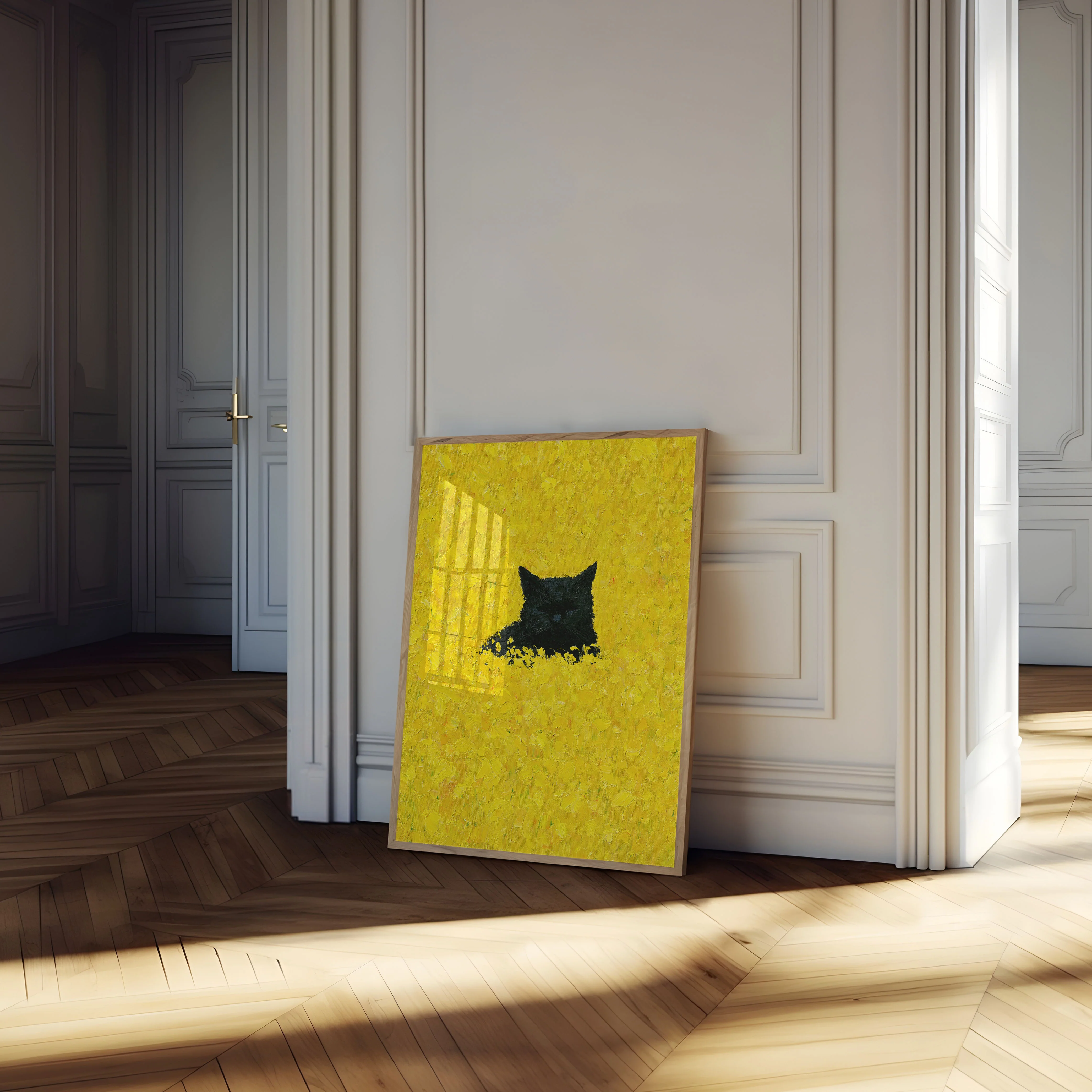 Black Cat in Yellow Poster - Image 4