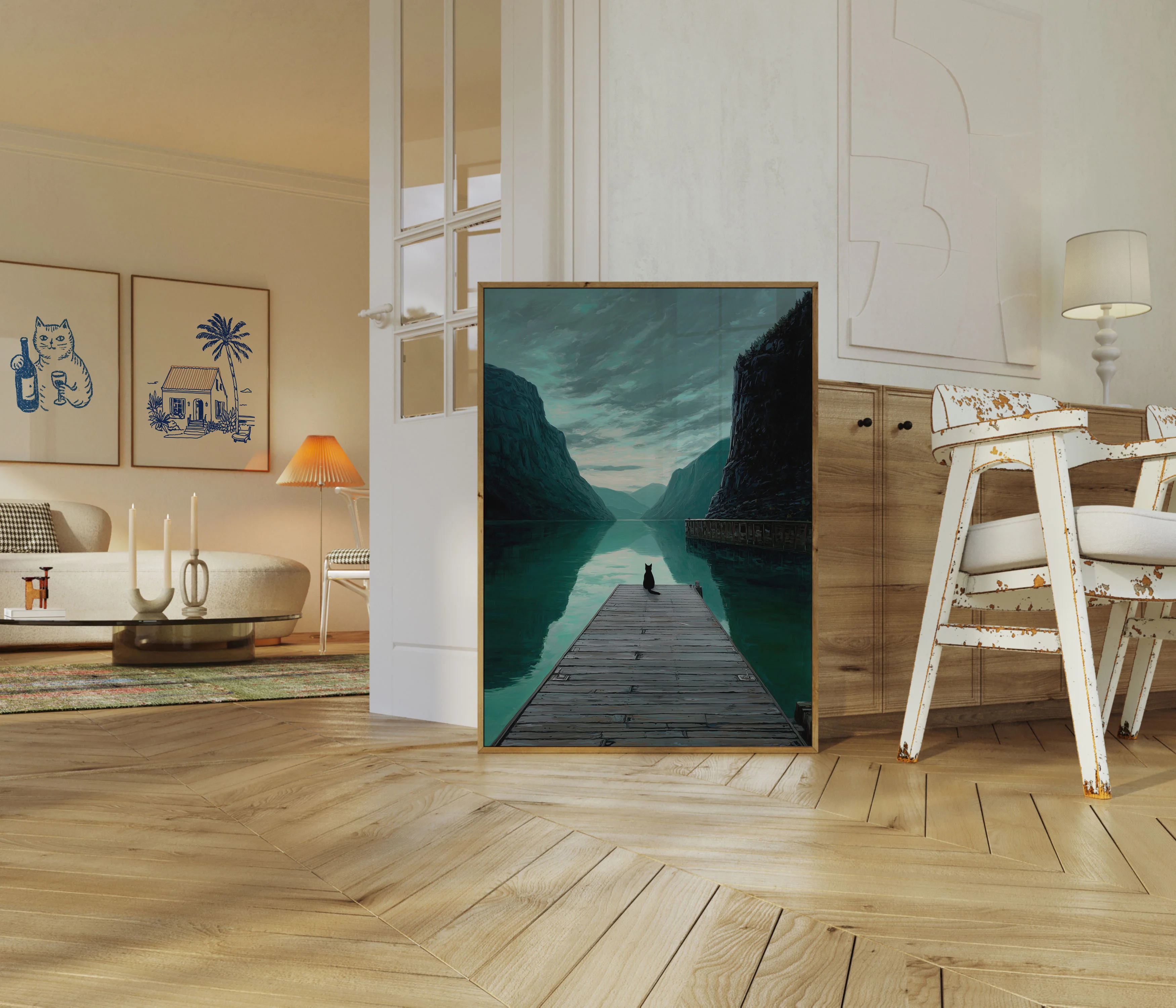 Black Cat Mountain Lake Poster - Image 5