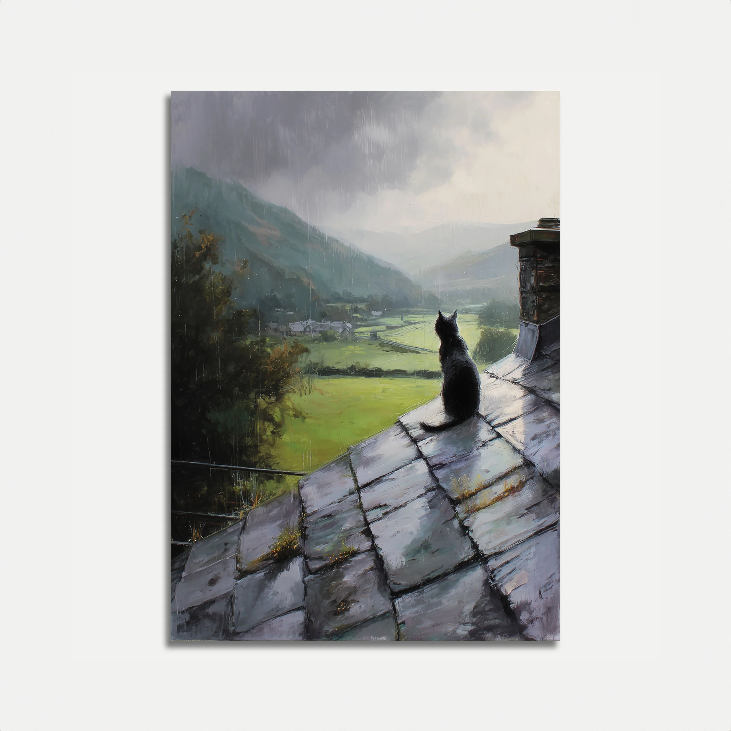 Black Cat Mountain Valley Poster