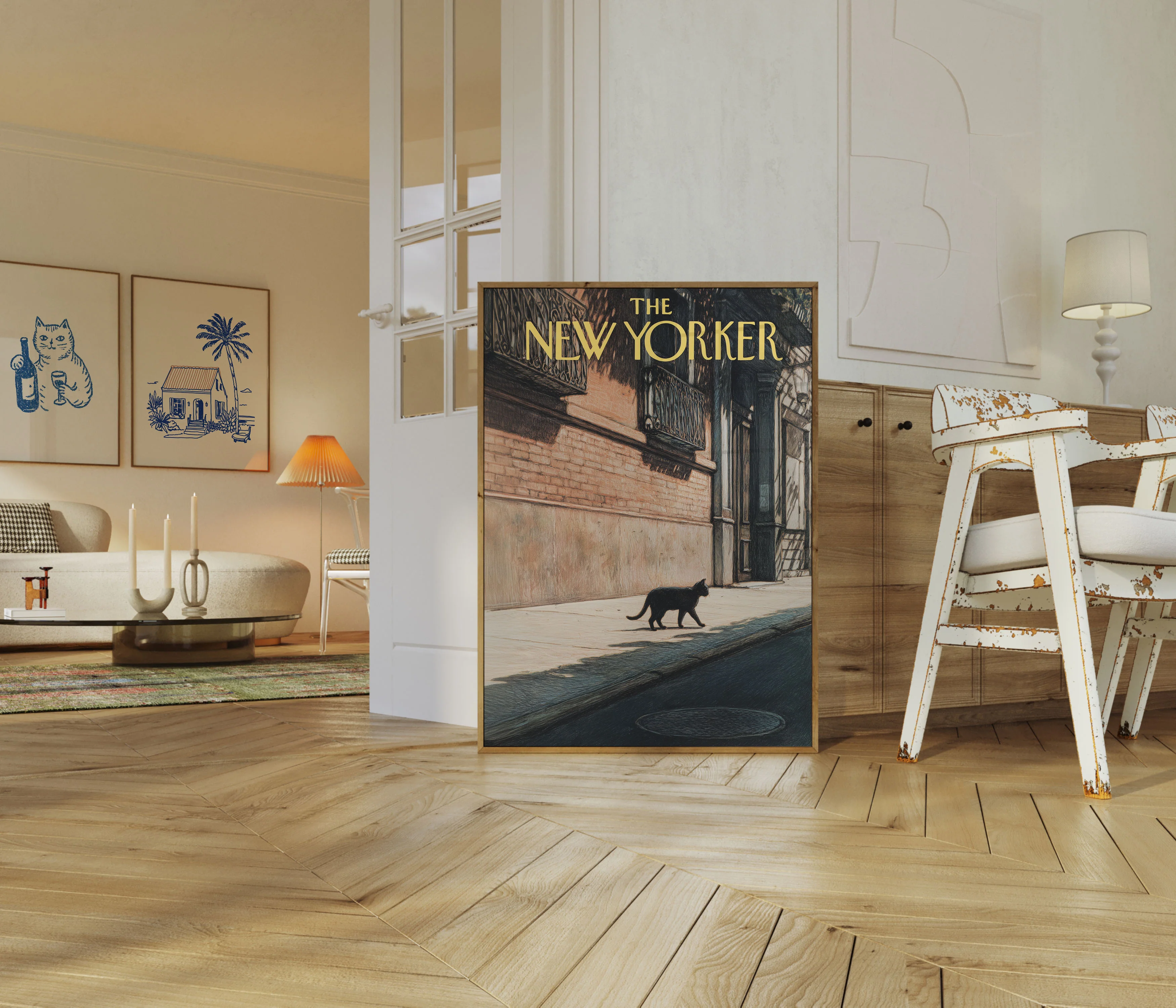 Black Cat New York Street Poster - Image 5