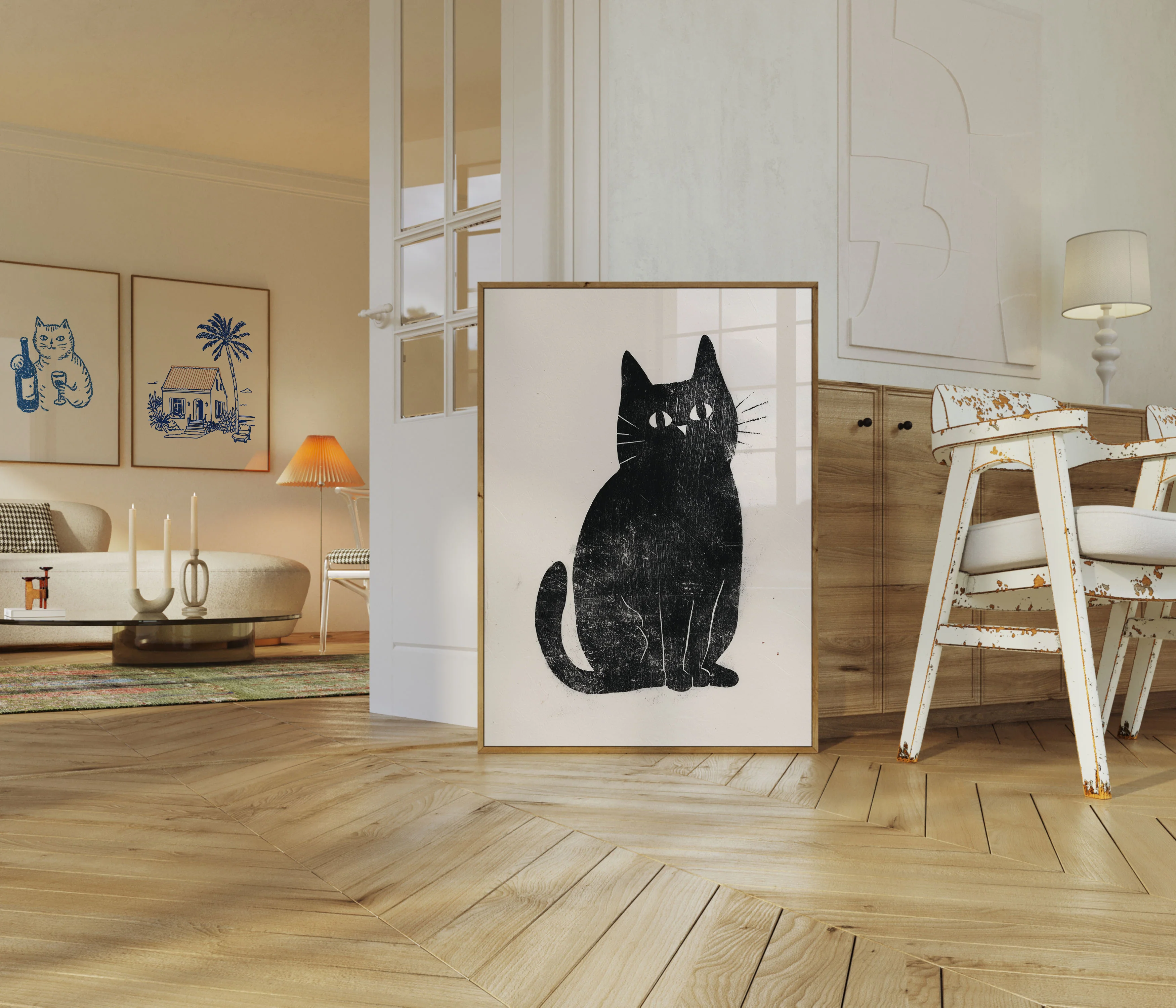 Black Cat Stare Poster - Image 5