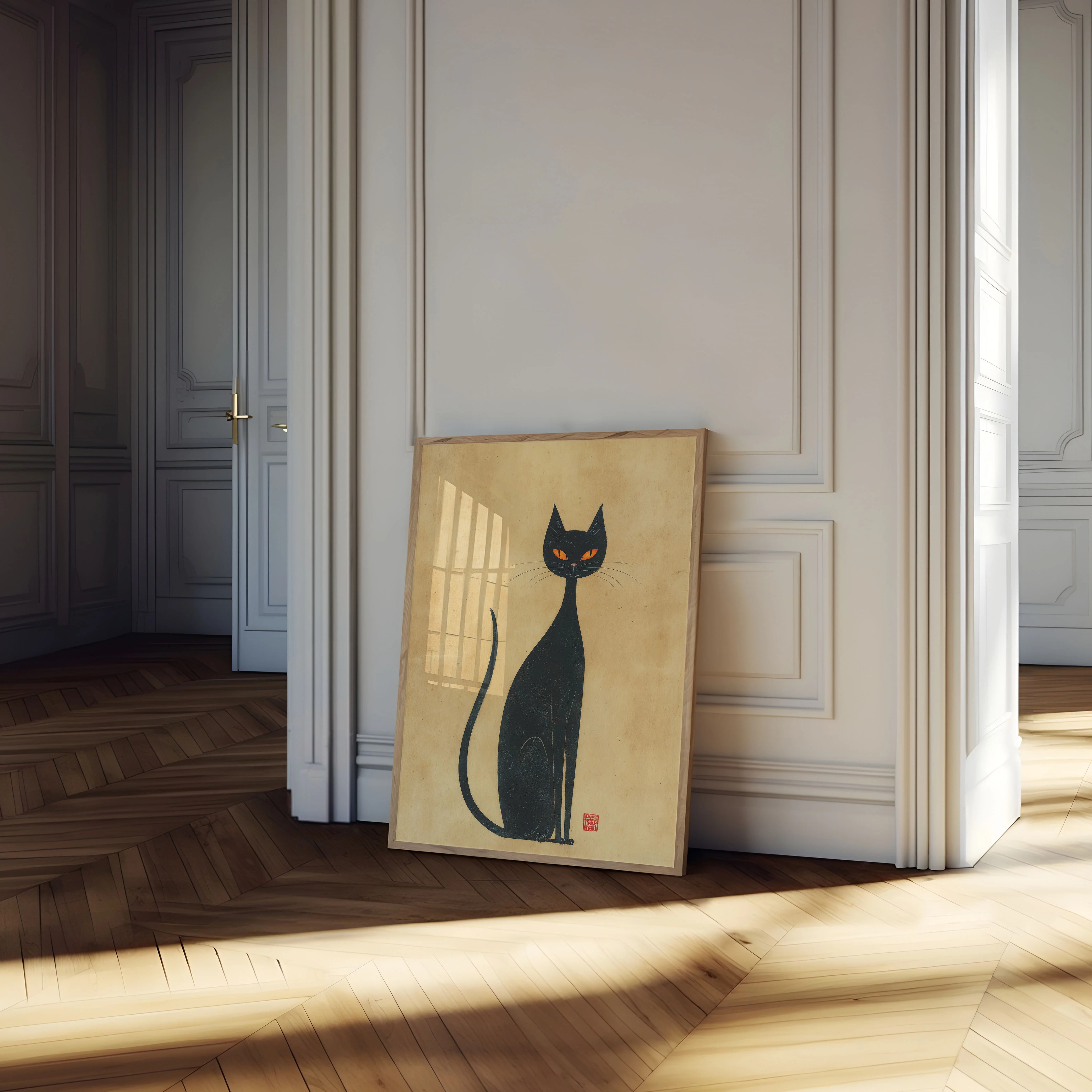 Black Cat With Golden Eyes Poster - Image 4