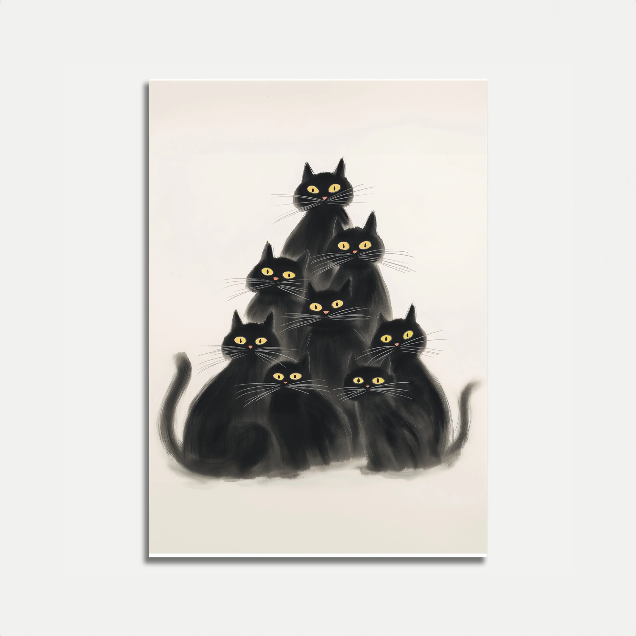 Black Cats in Formation Poster