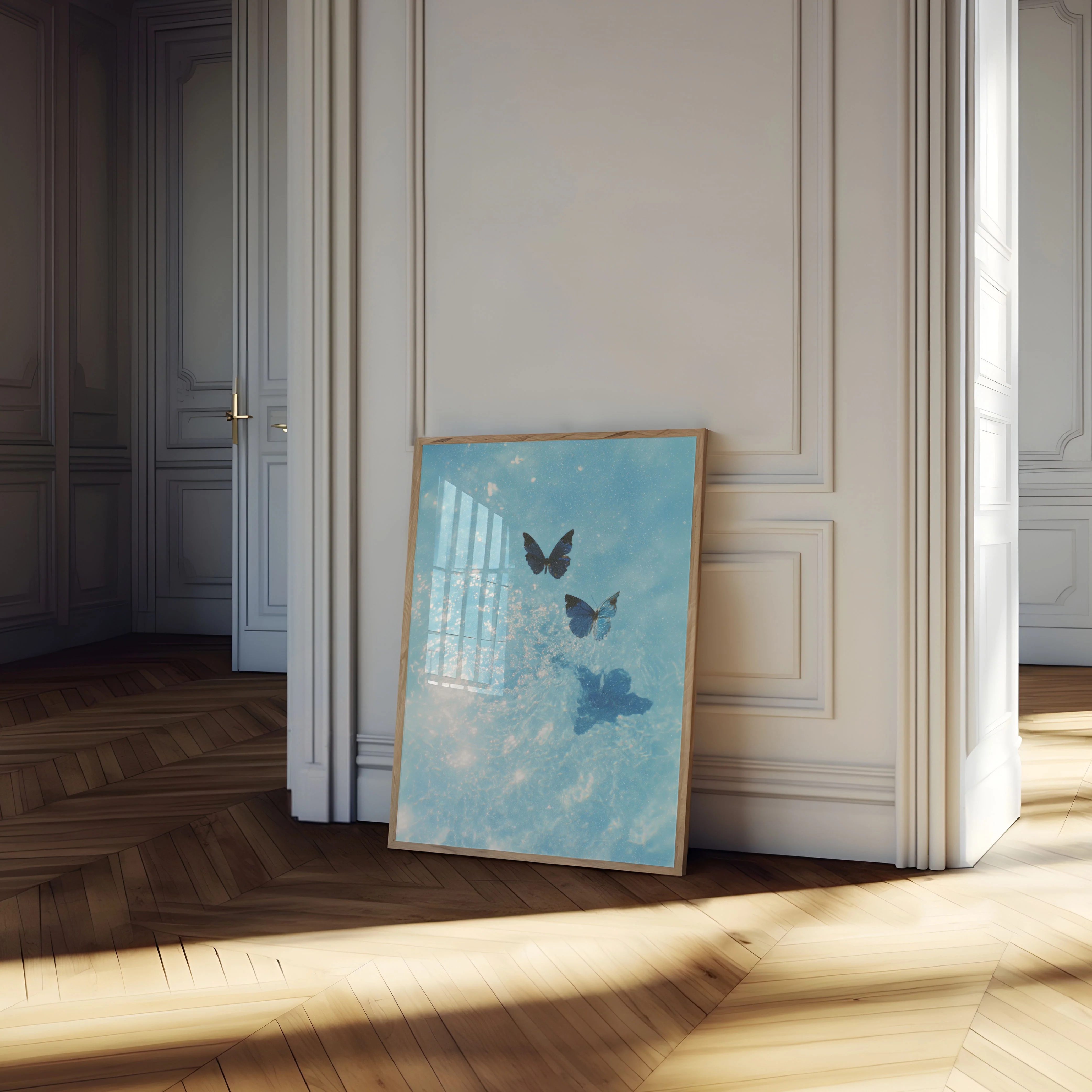 Blue Butterfly Flight Poster - Image 4