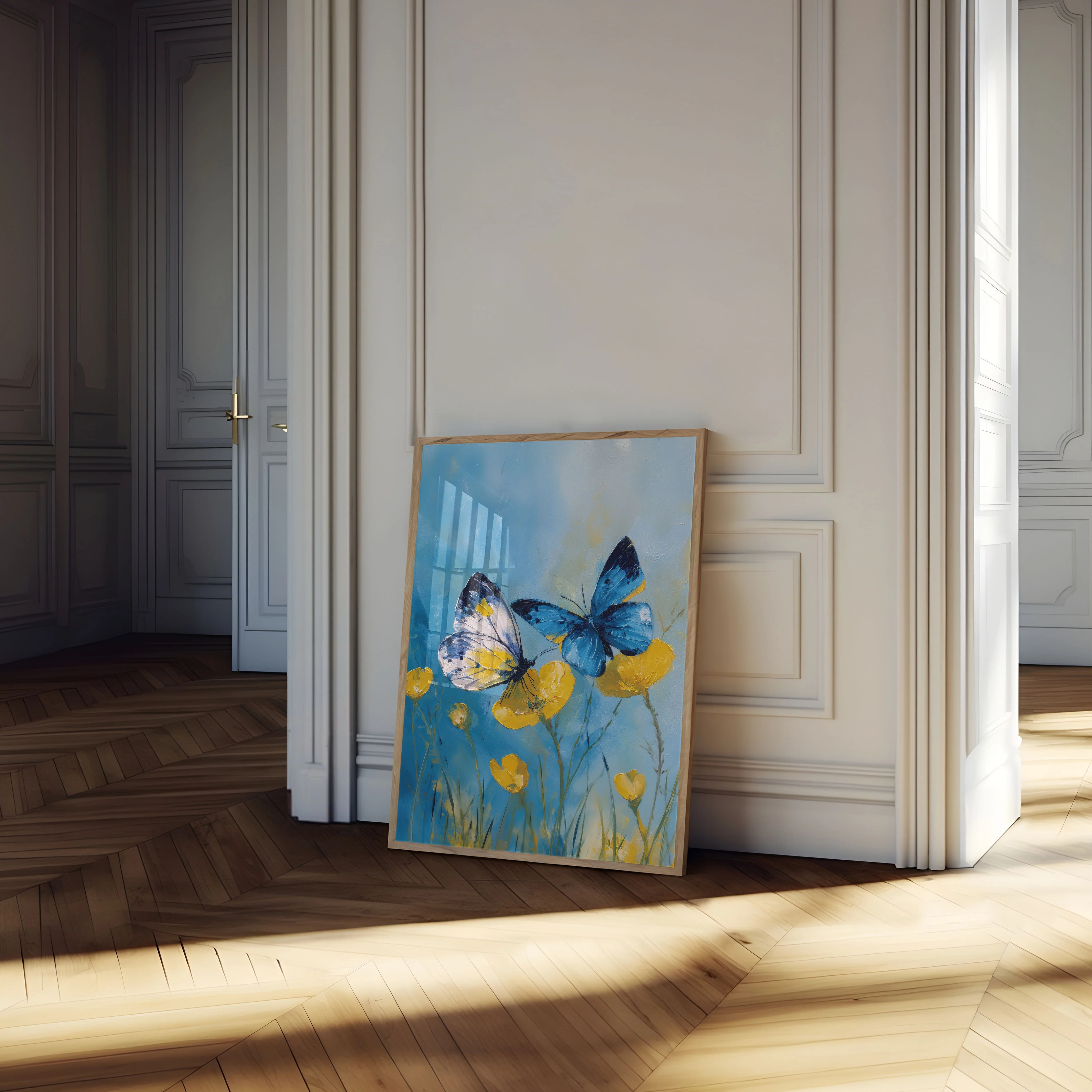 Blue Butterfly Nature Poster - Image 4