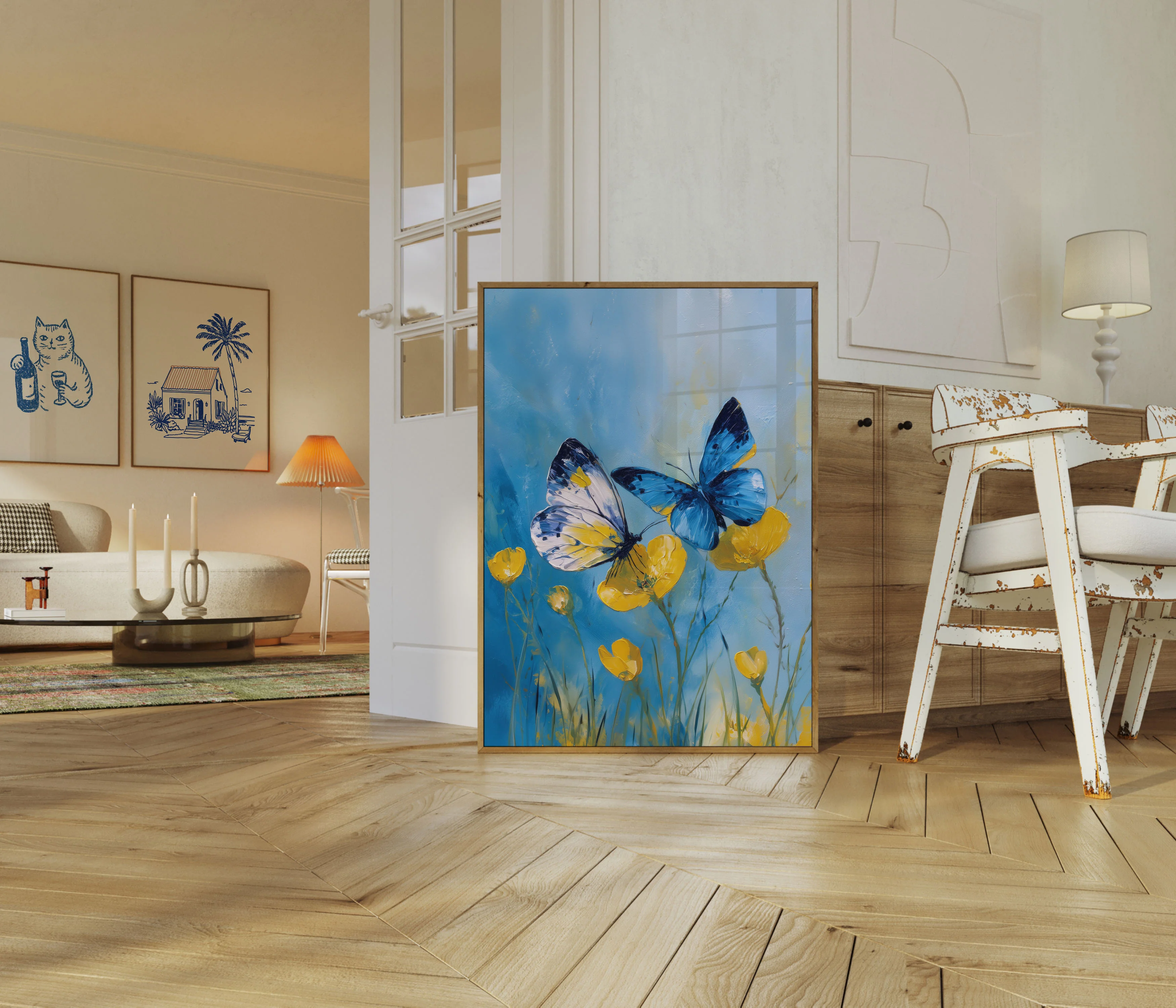 Blue Butterfly Nature Poster - Image 5
