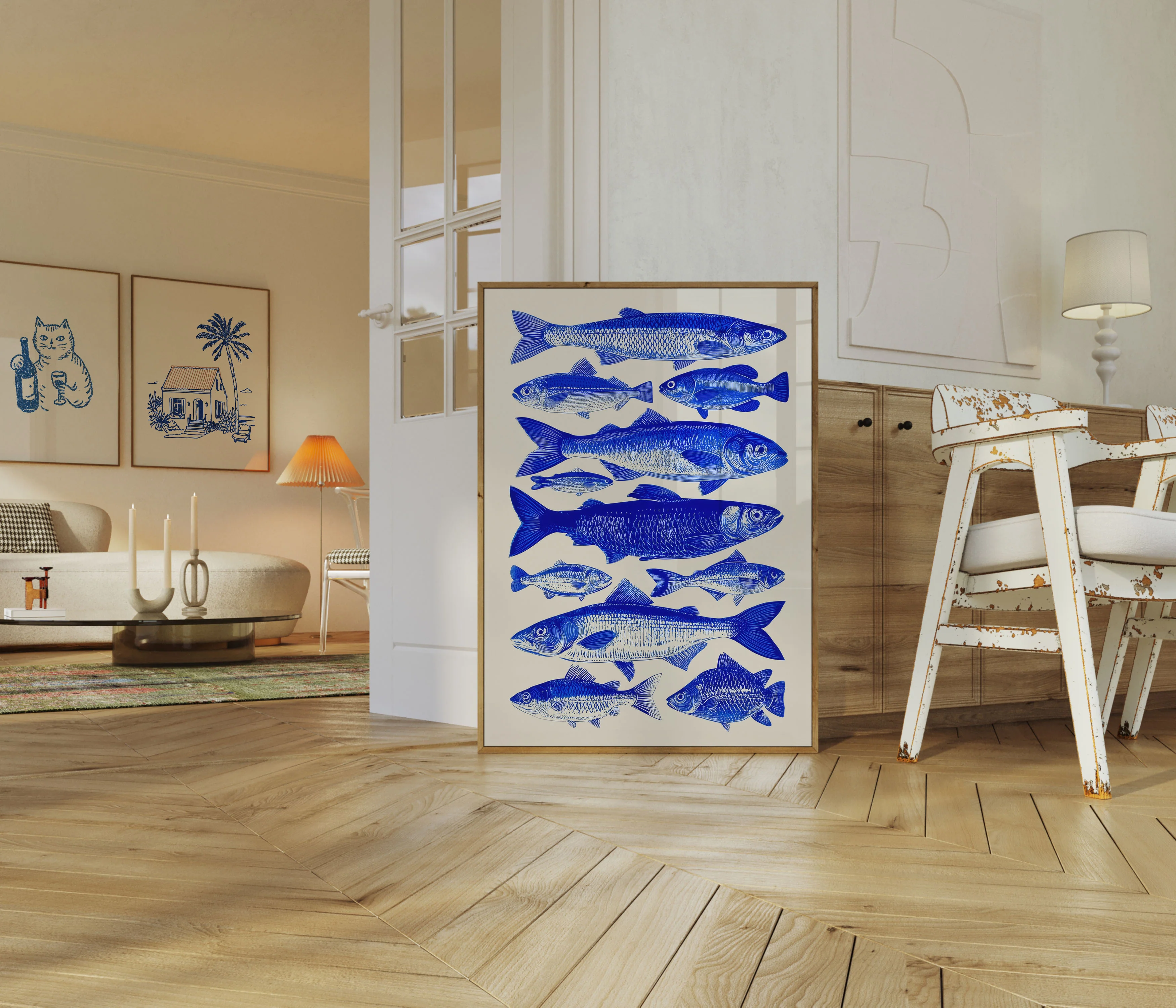 Blue Fish Varieties Poster - Image 5