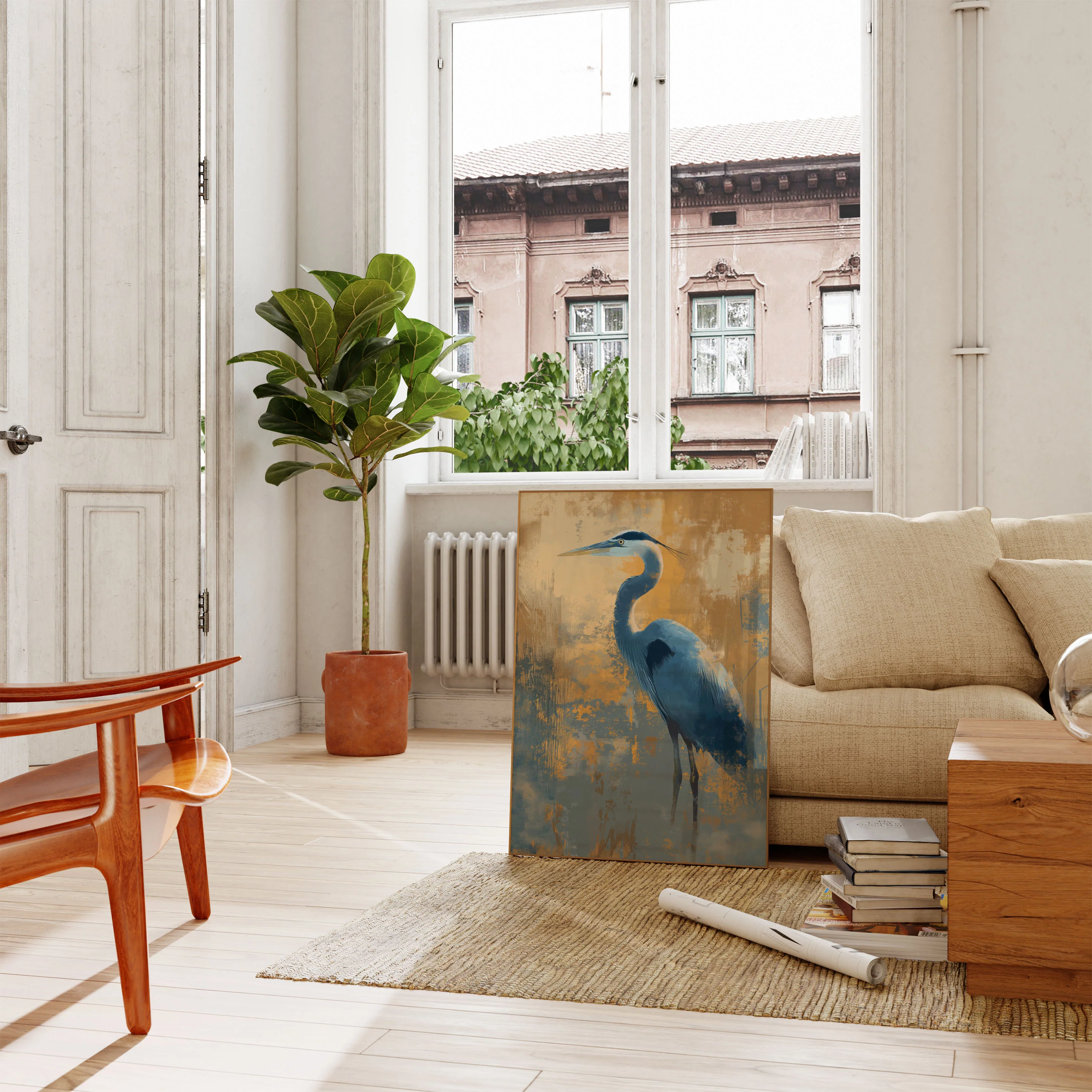 Blue Heron Elegance Poster - Image 2