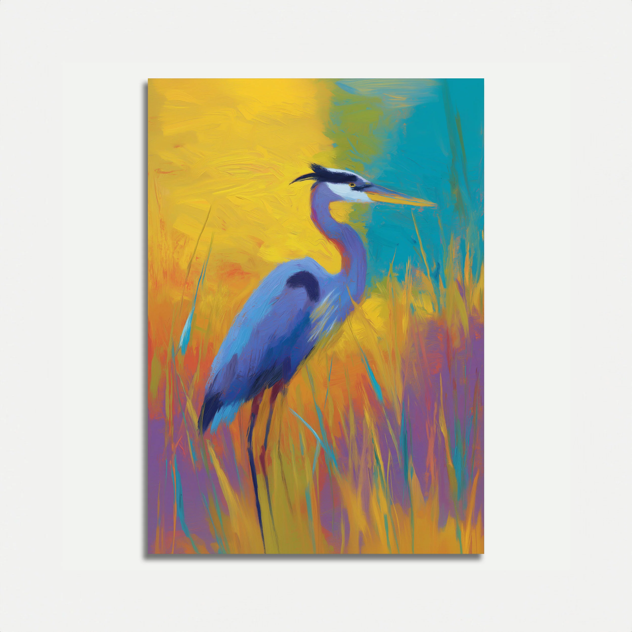 Blue Heron Sunset Poster
