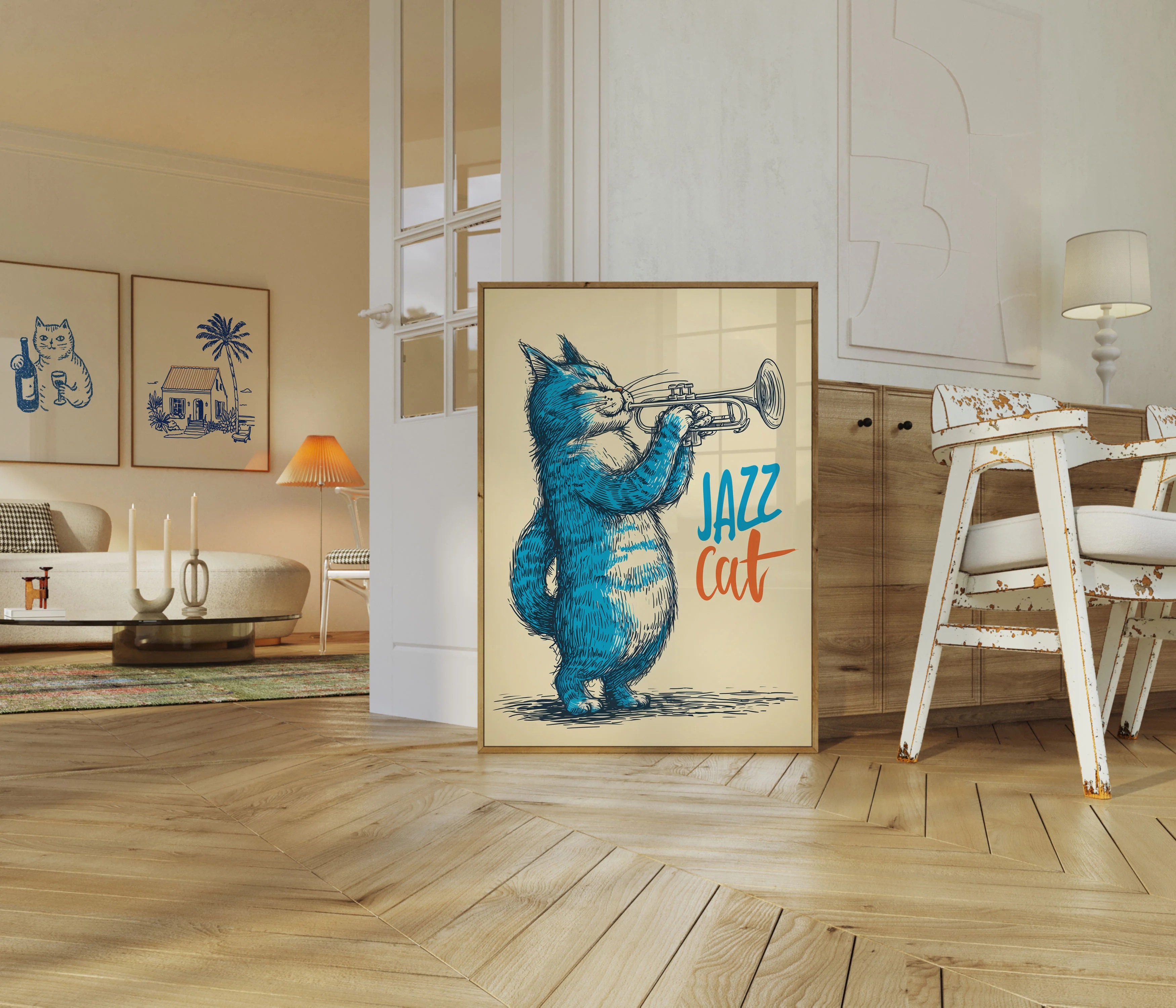 Blue Jazz Cat Musical Poster - Image 5