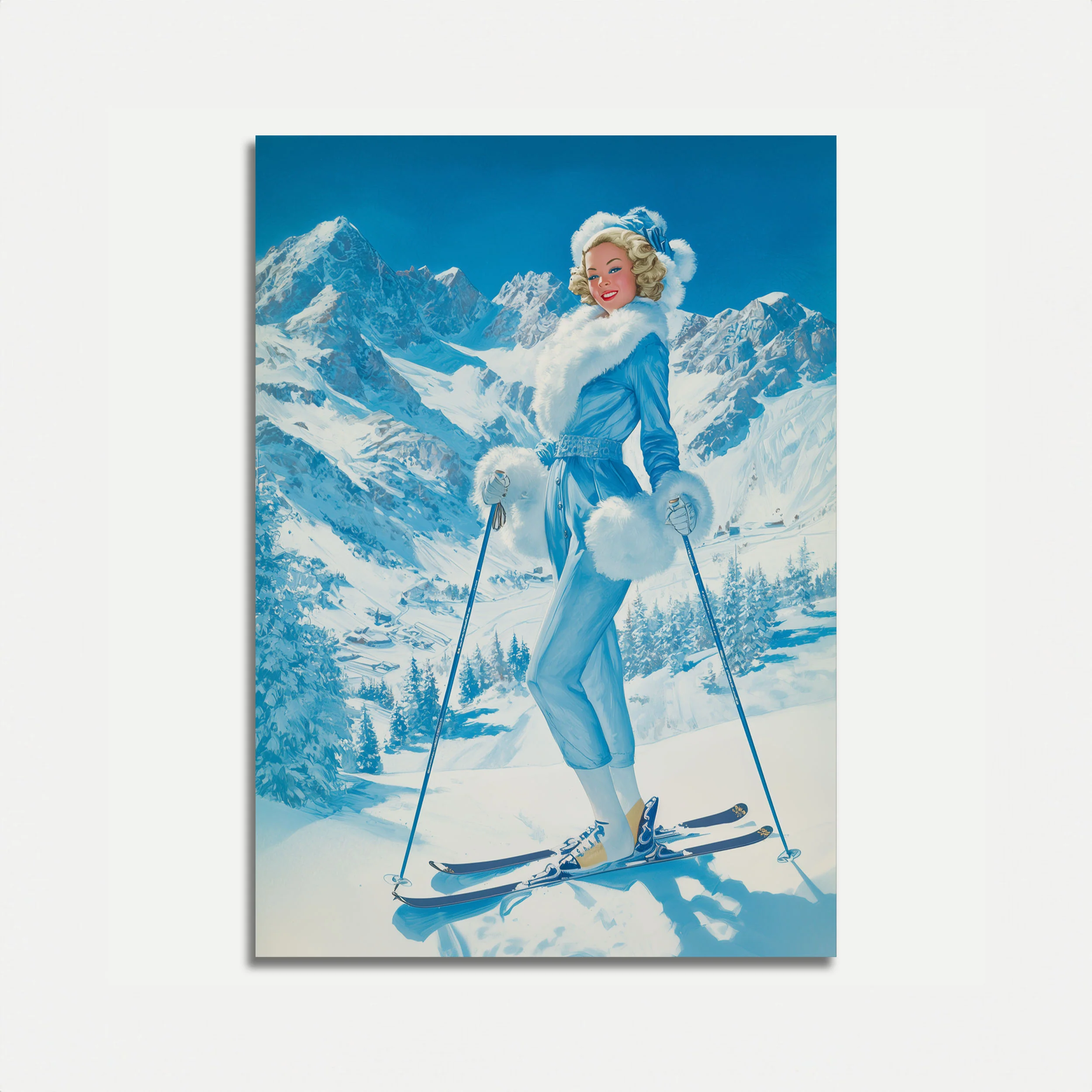 Blue Mountain Ski Adventure Poster