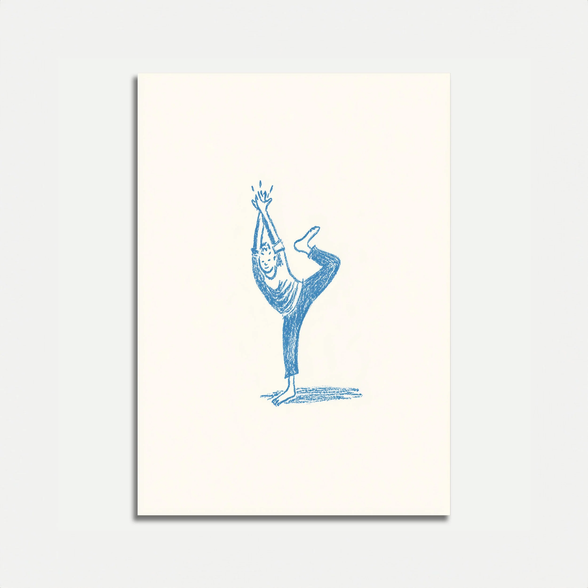 Blue Yoga Balance Poster