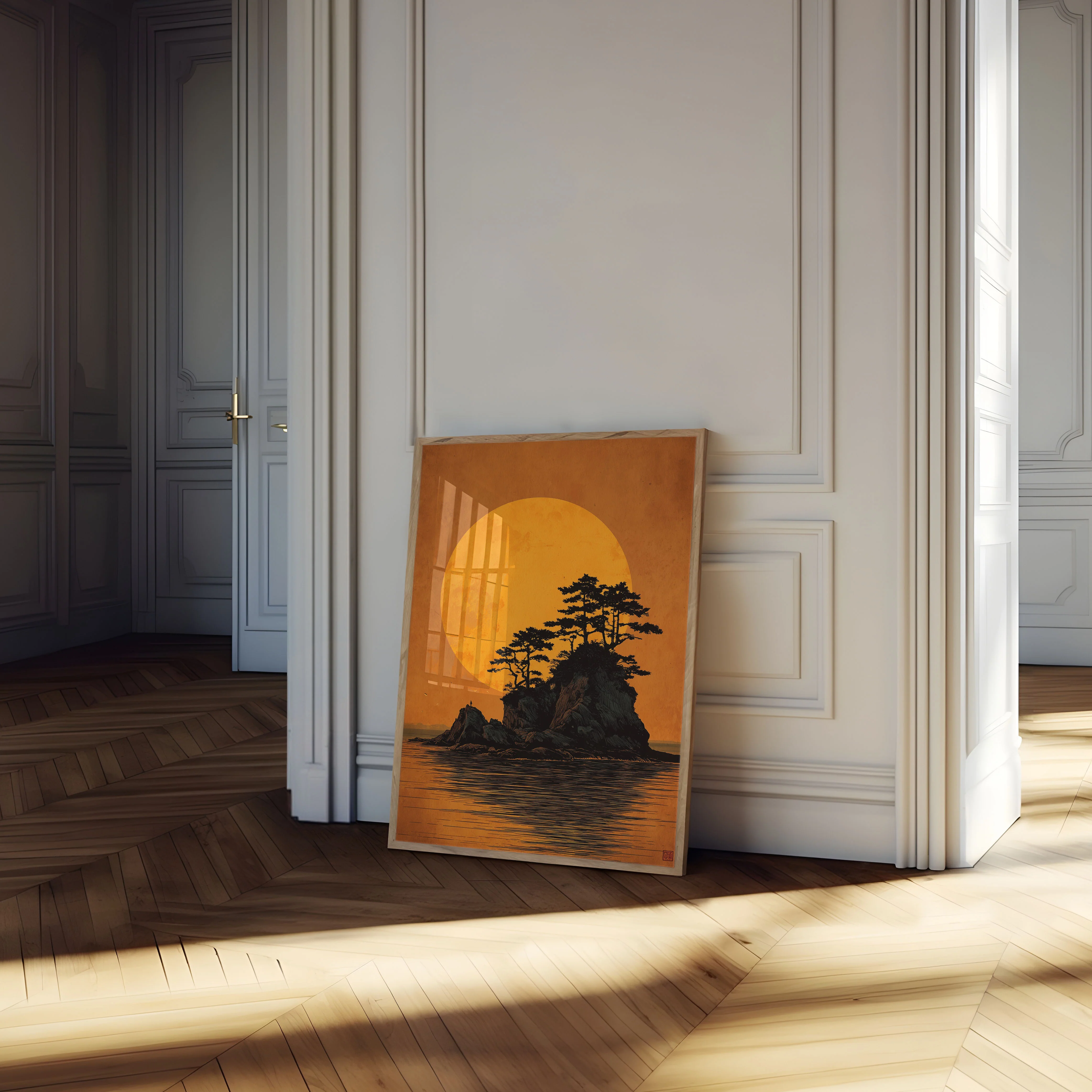 Bonsai Tree Sunset Island Poster - Image 4