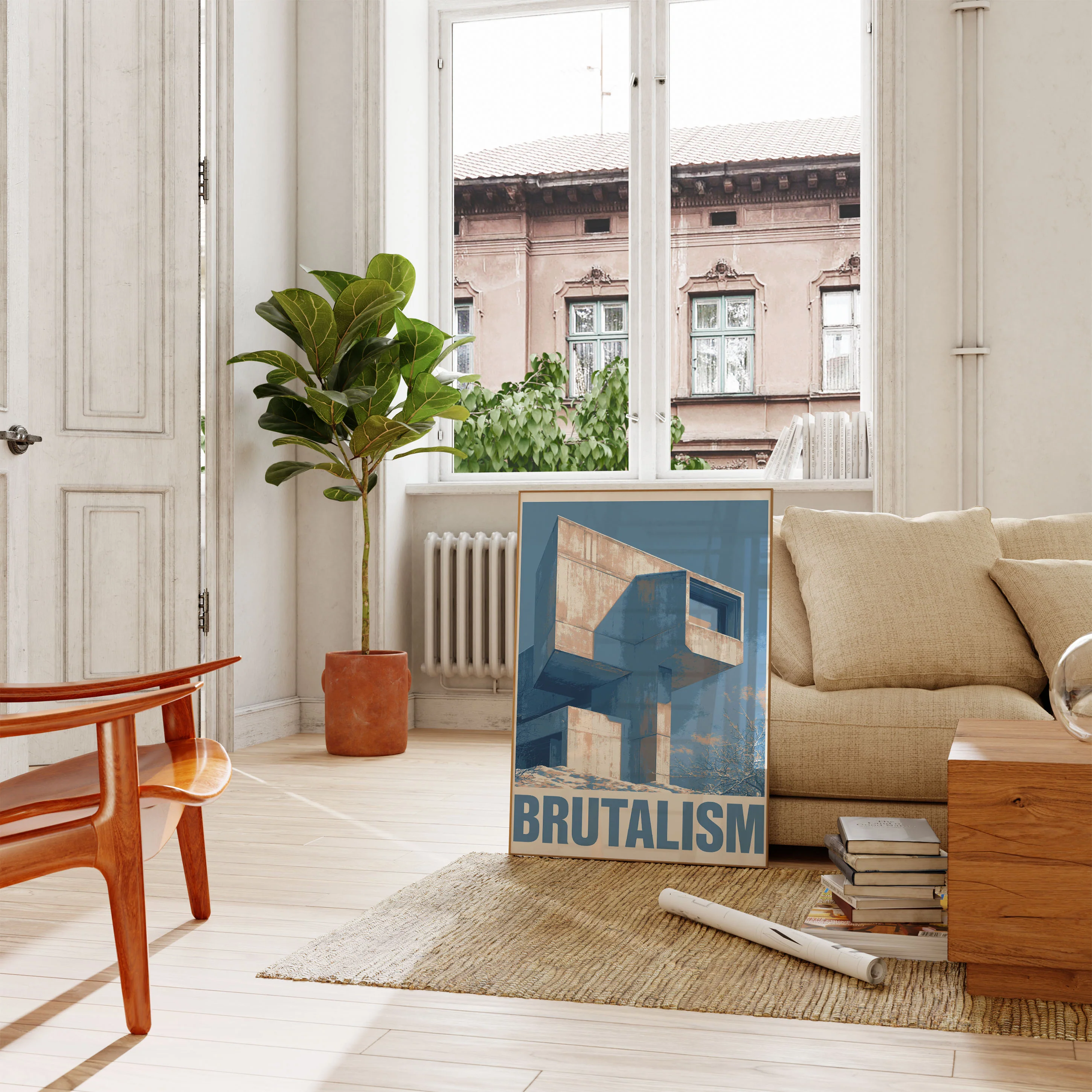 Brutalist Architecture Concrete Poster - Image 2