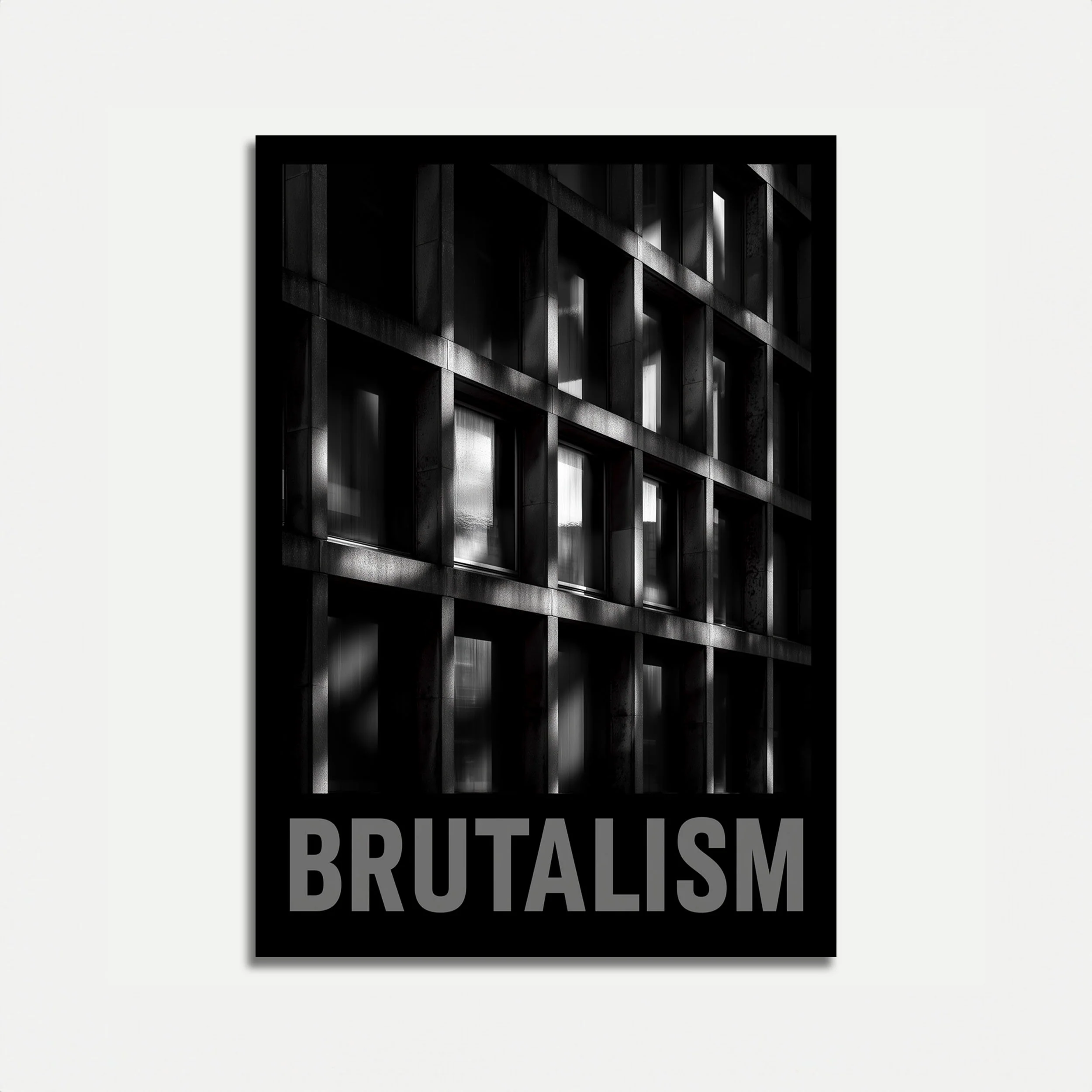 Brutalist Architecture Concrete Poster