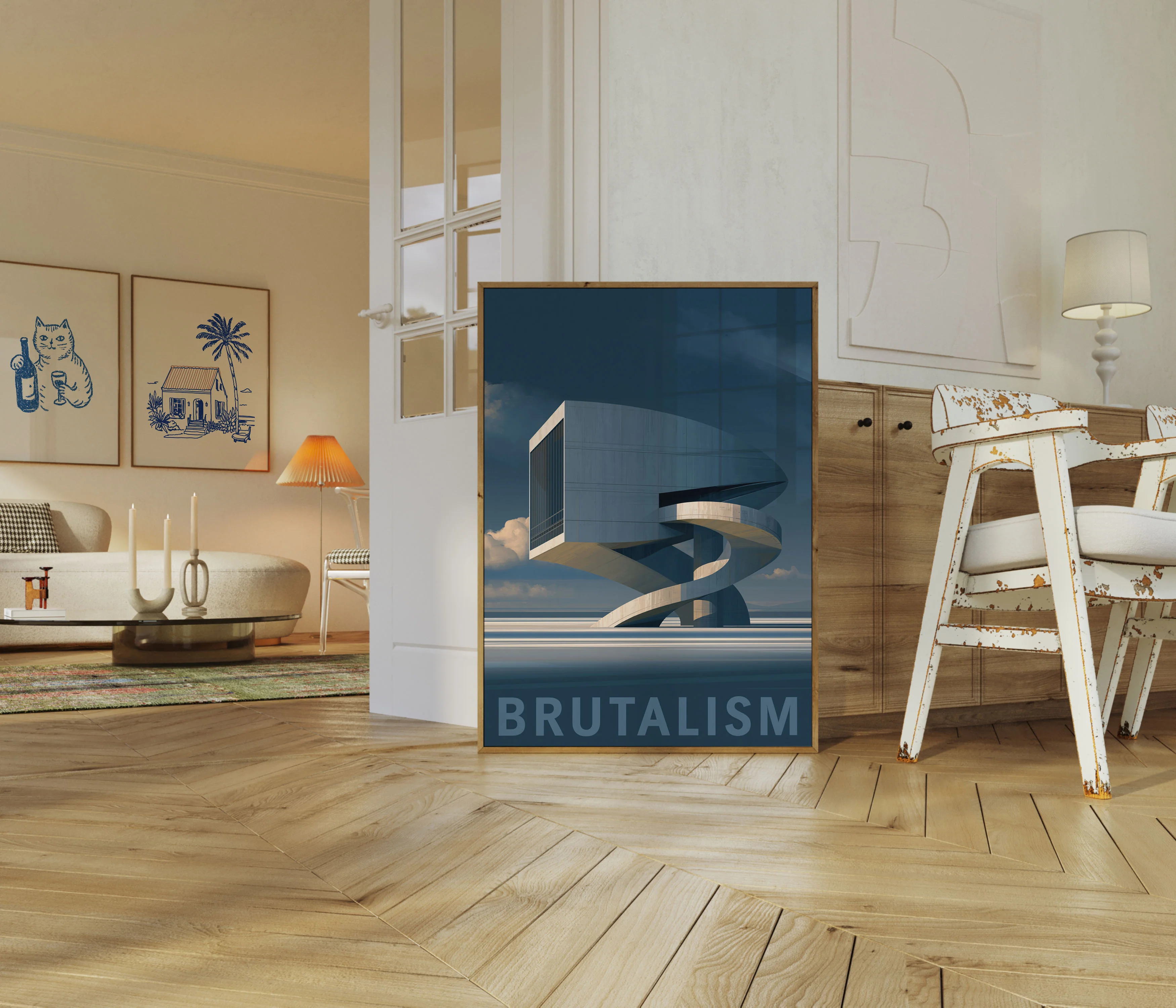 Brutalist Architecture Icon Poster - Image 5