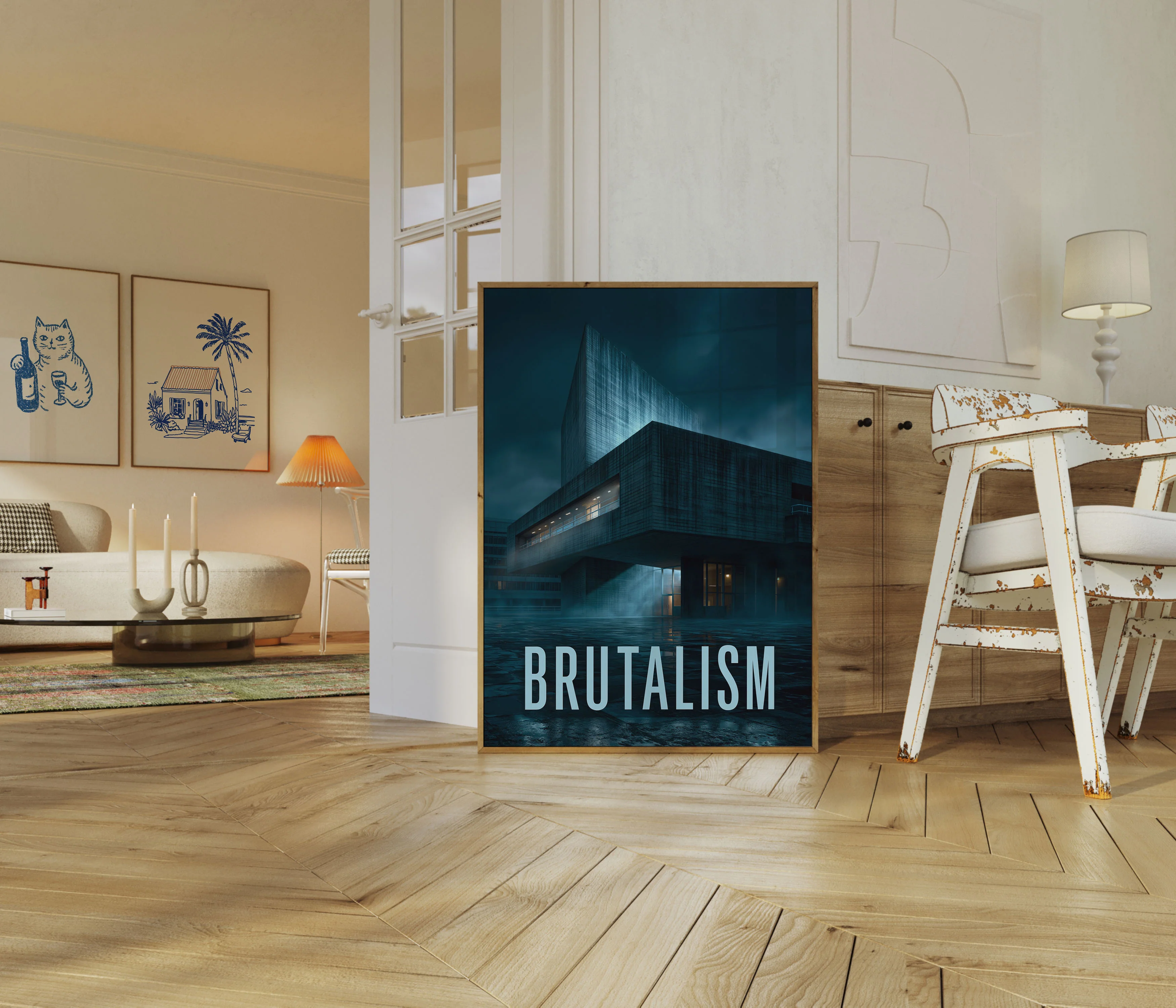 Brutalist Architecture in Storm Poster - Image 5