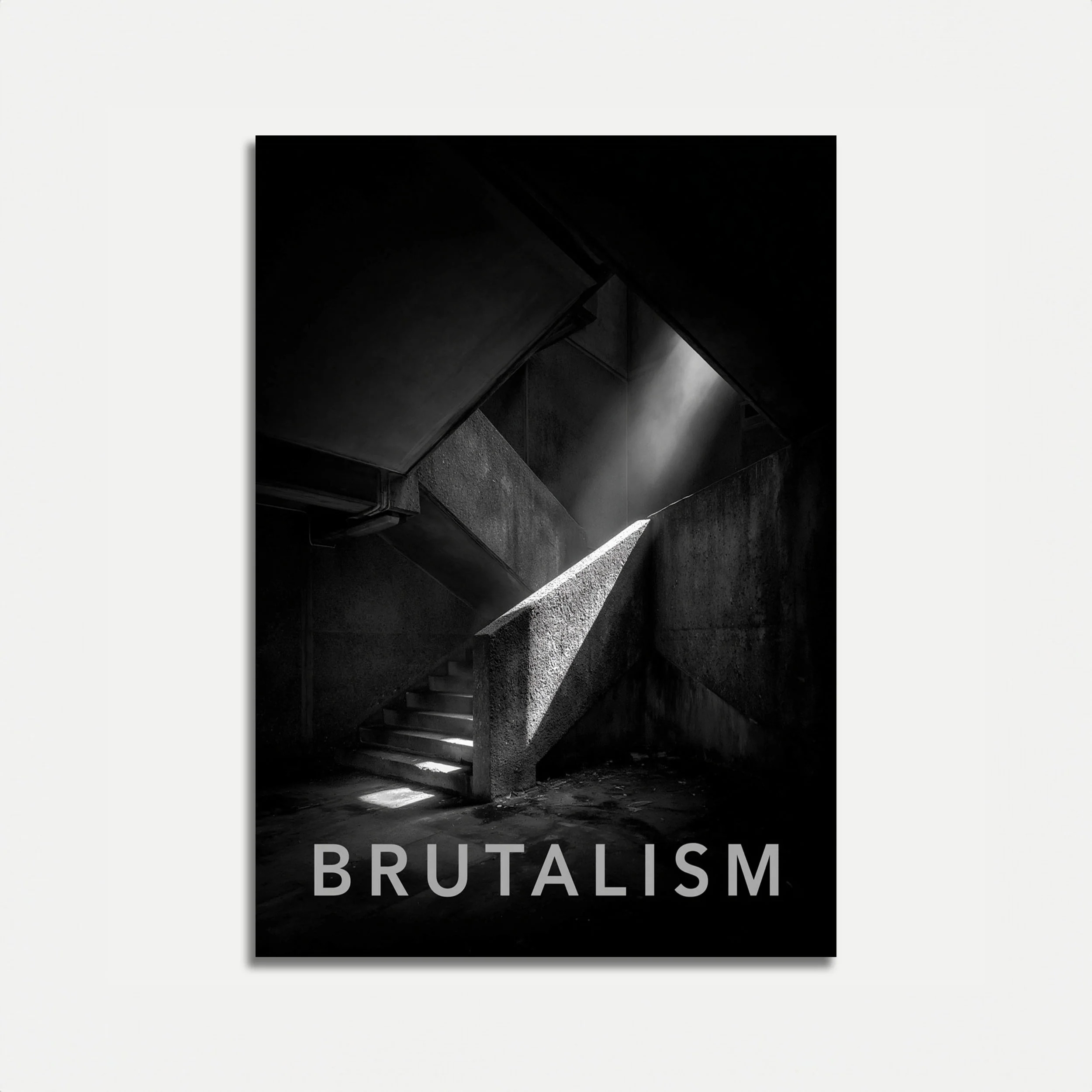 Brutalist Architecture Stairwell Poster