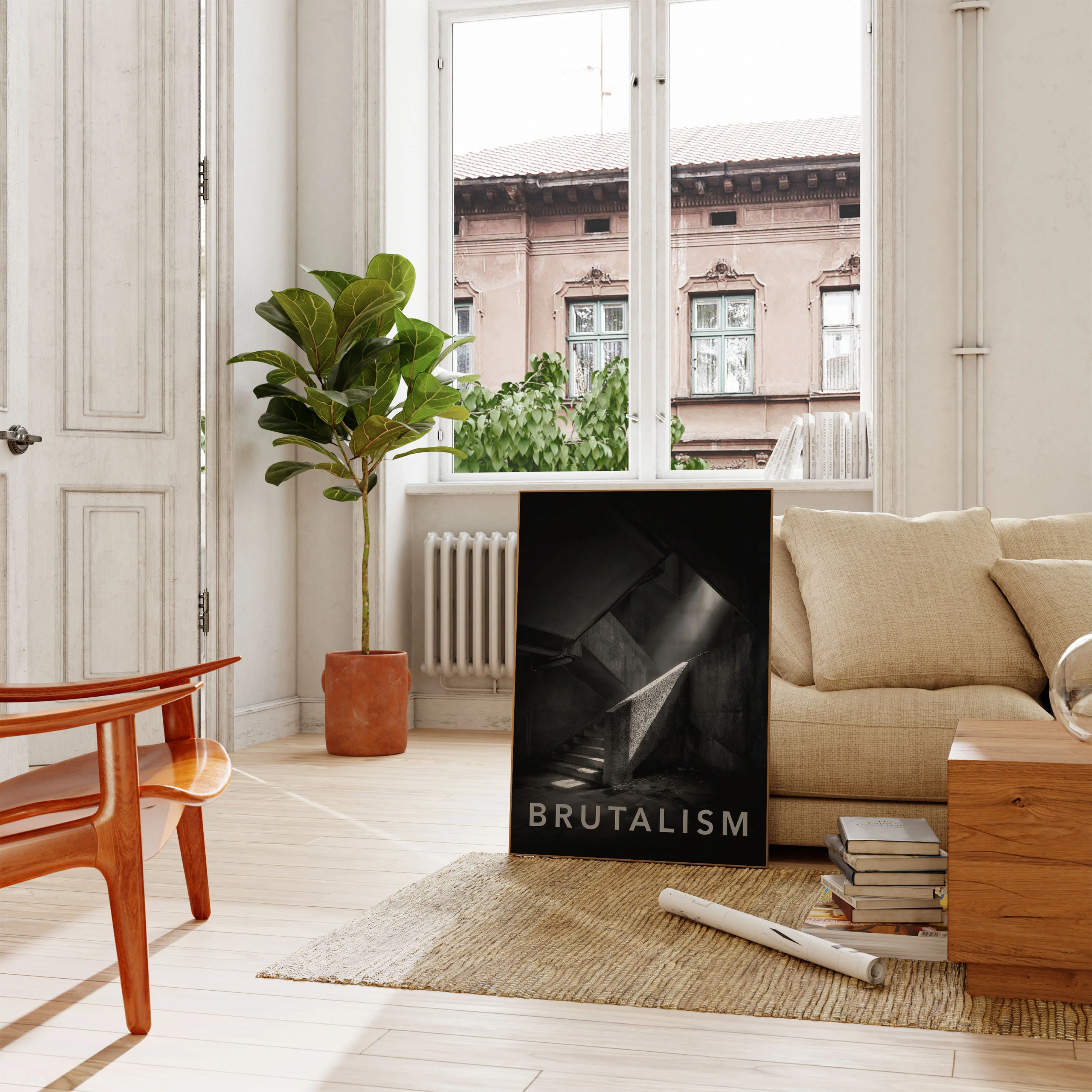 Brutalist Architecture Stairwell Poster - Image 2