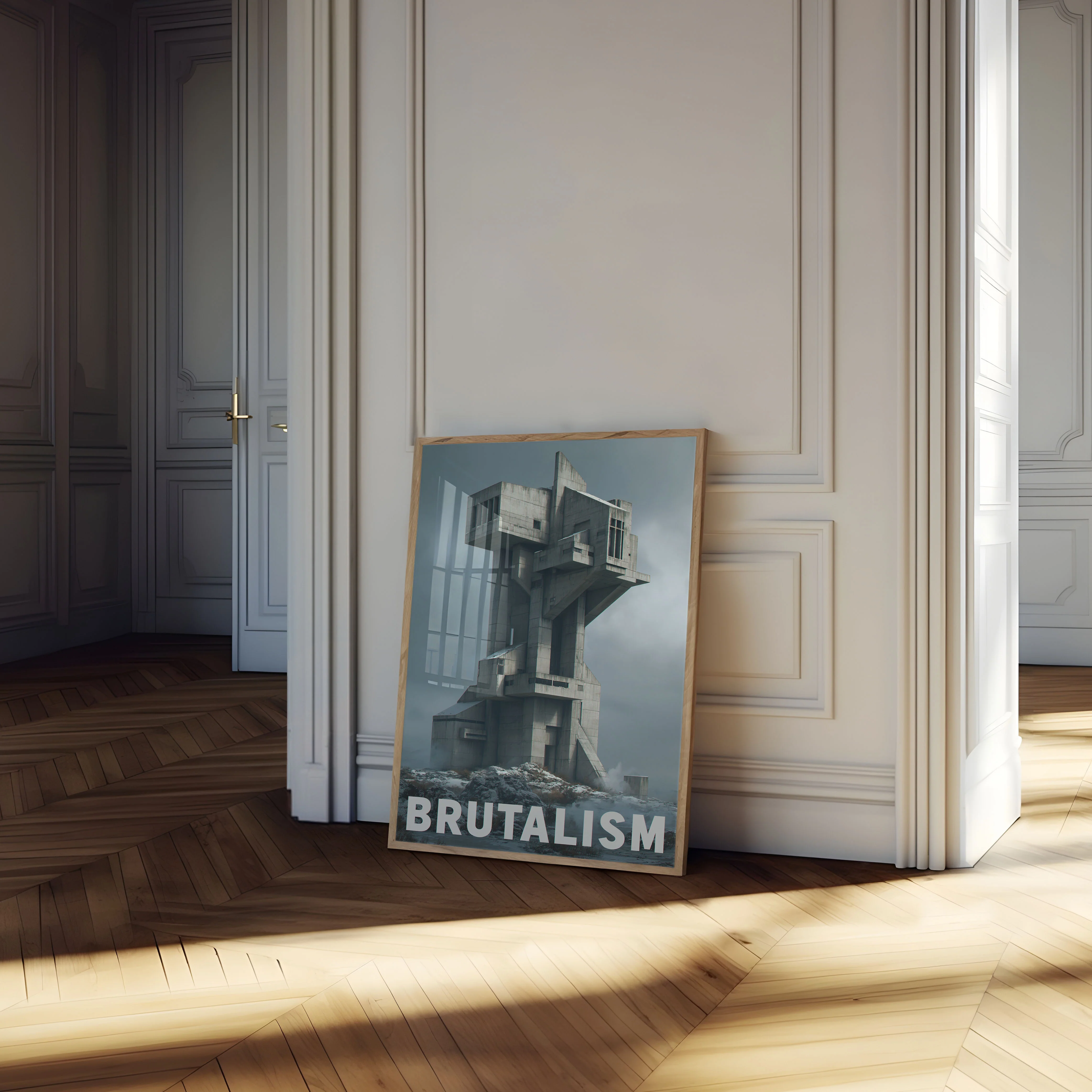 Brutalist Concrete Tower Poster - Image 4