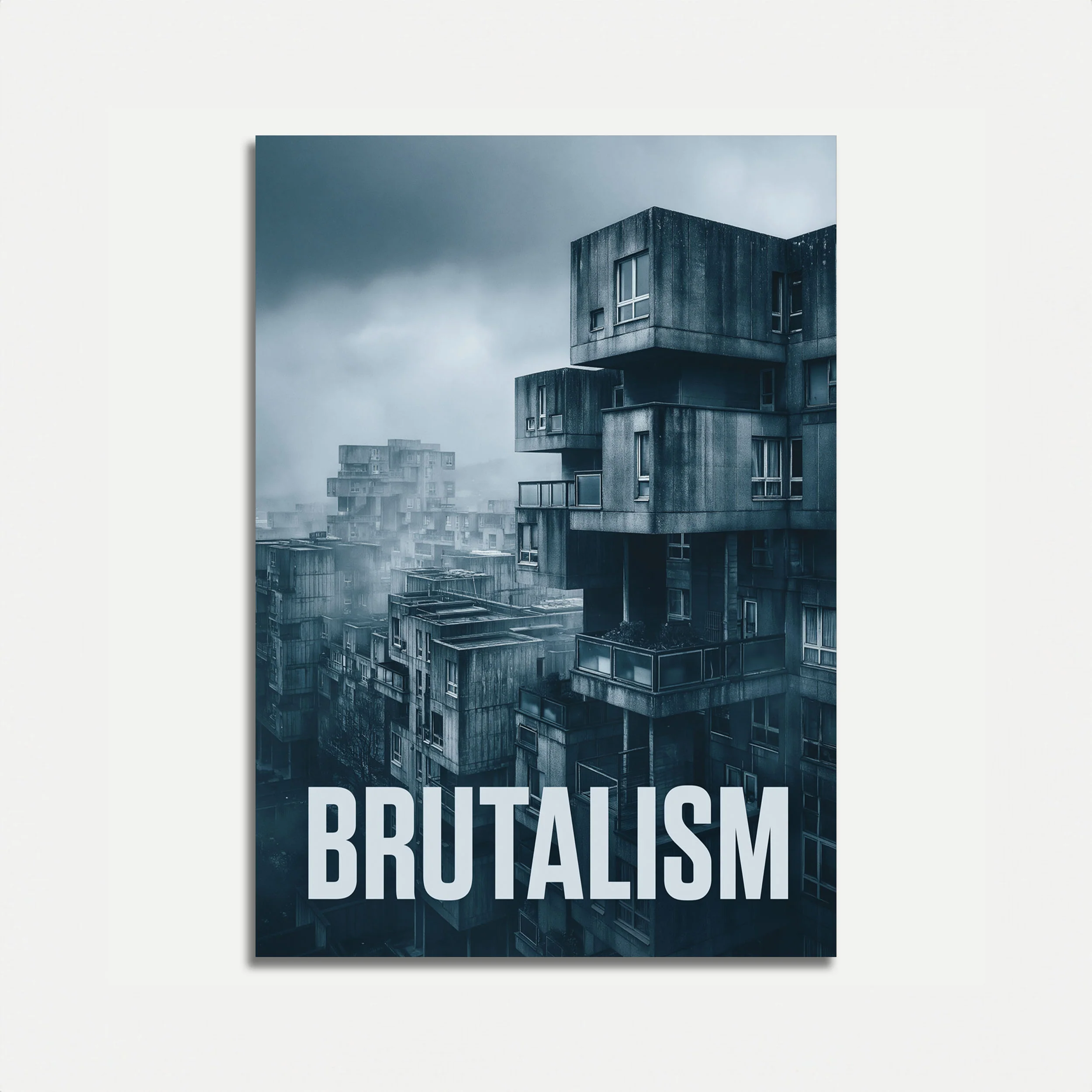 Brutalist Urban Architecture Poster