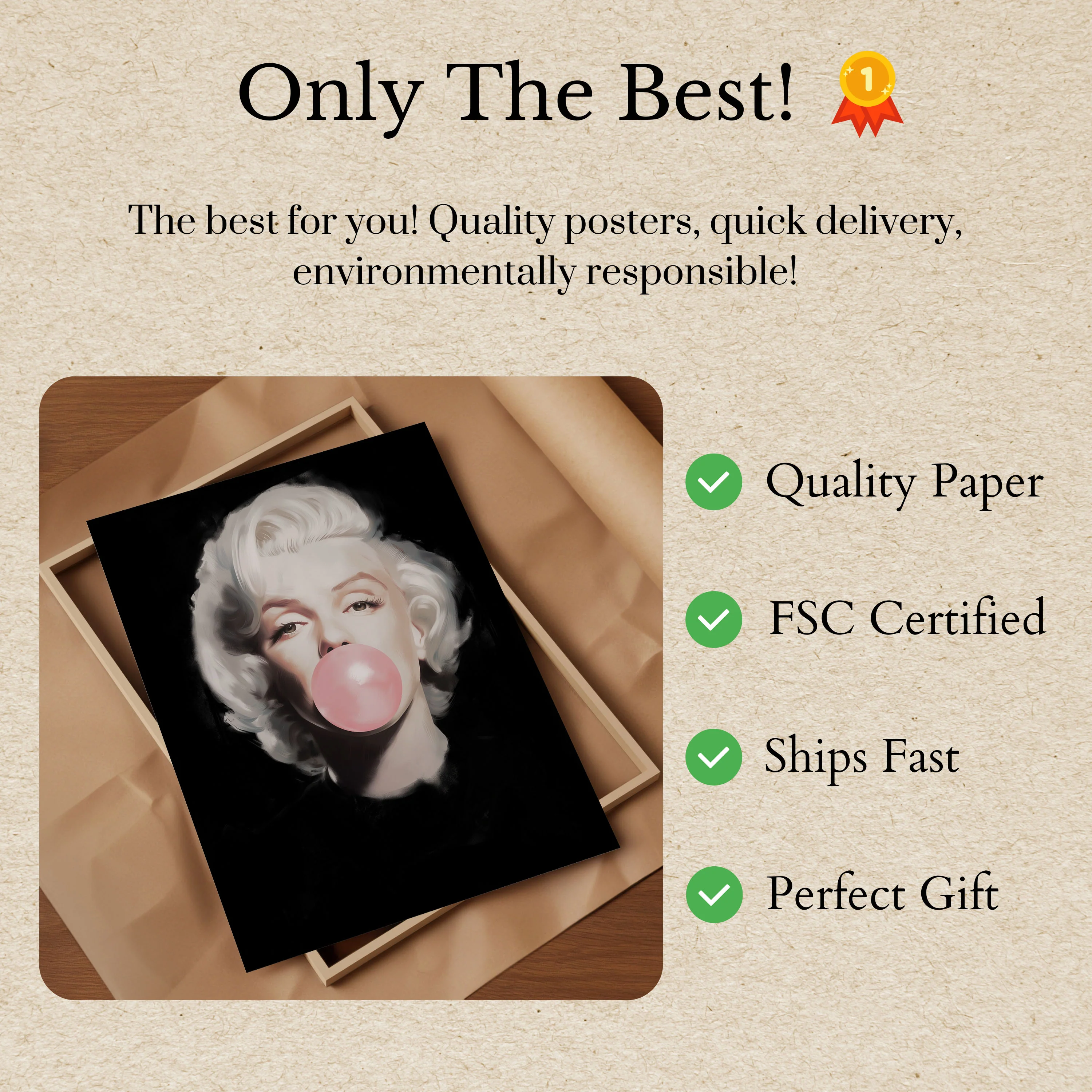 Marilyn Monroe Bubblegum Icon Poster - Image 3