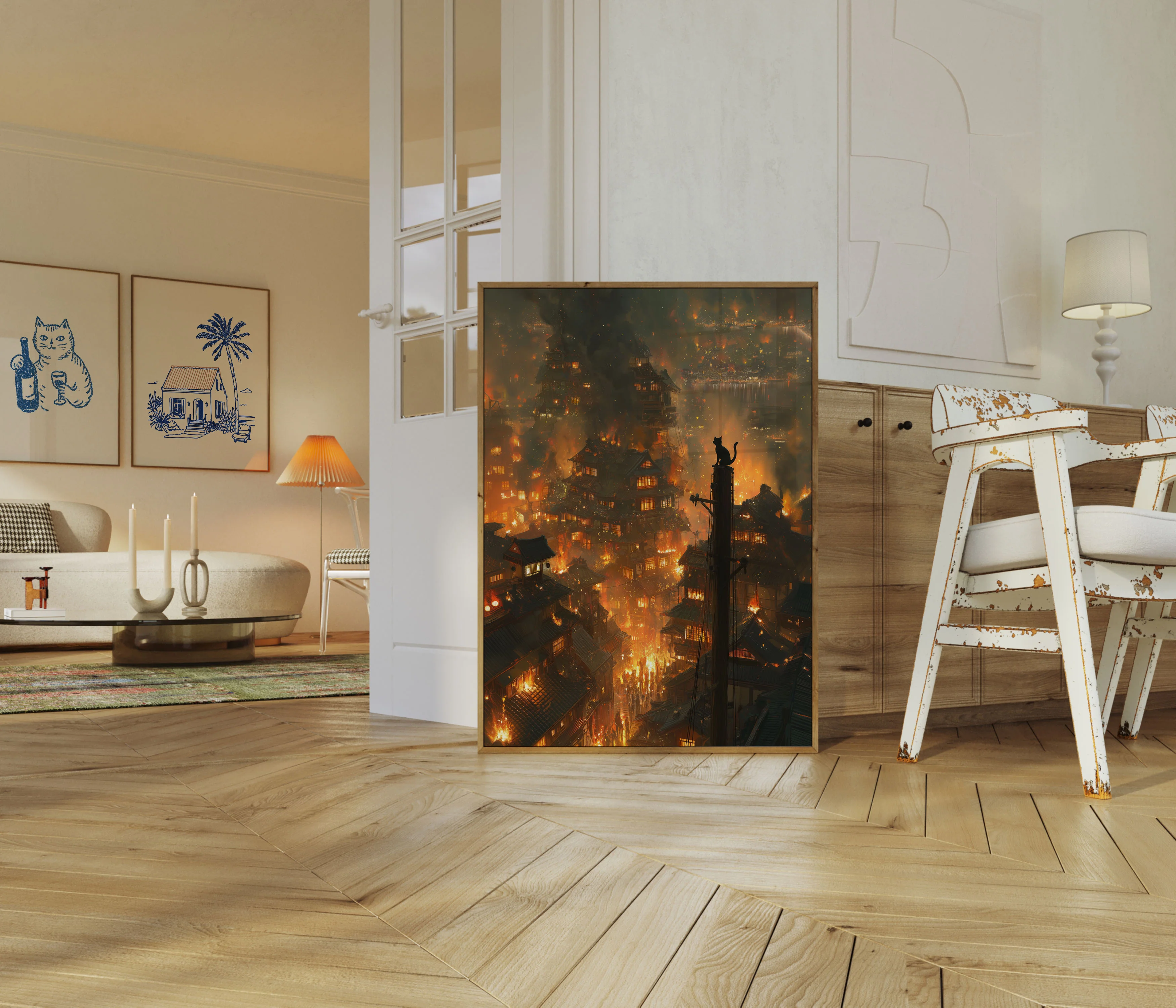 Burning City of Flames Poster - Image 5