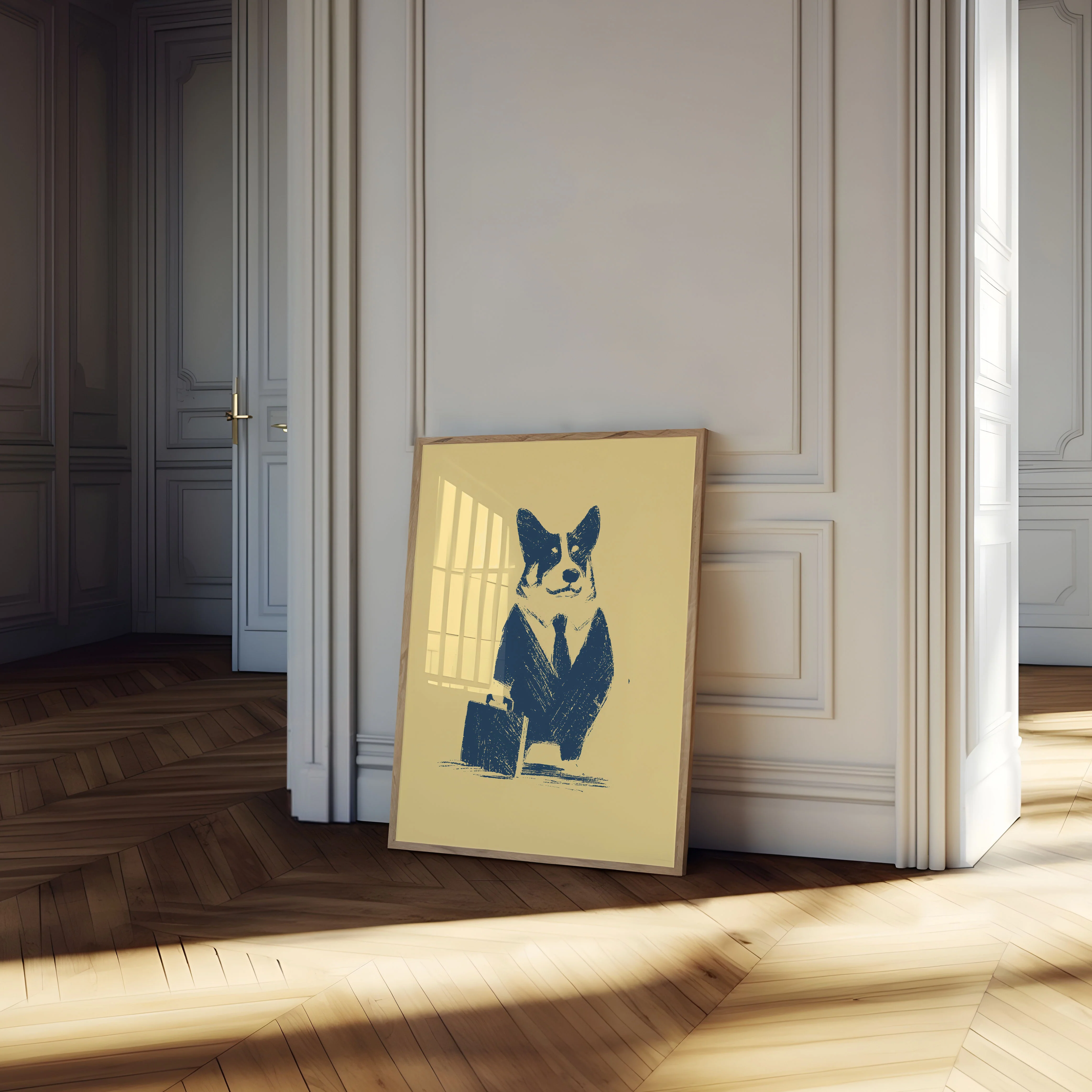 Business Corgi in Suit Poster - Image 4