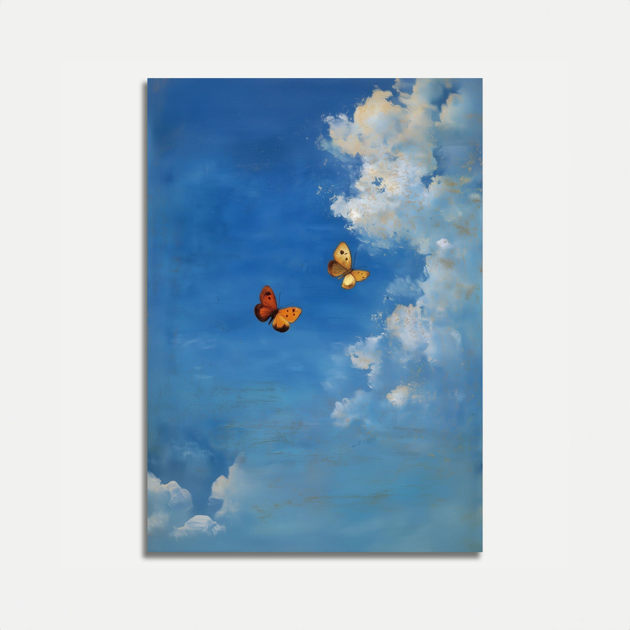 Butterflies Dancing in Sky Poster