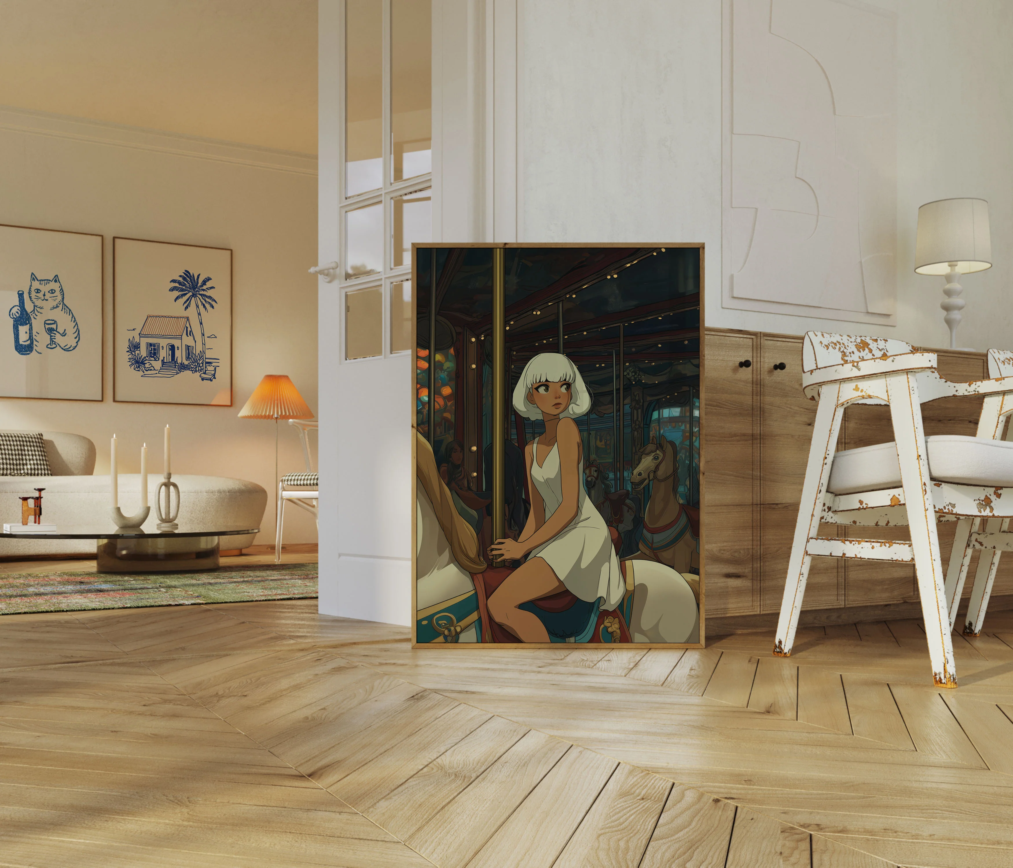 Carousel Dreams White Hair Poster - Image 5