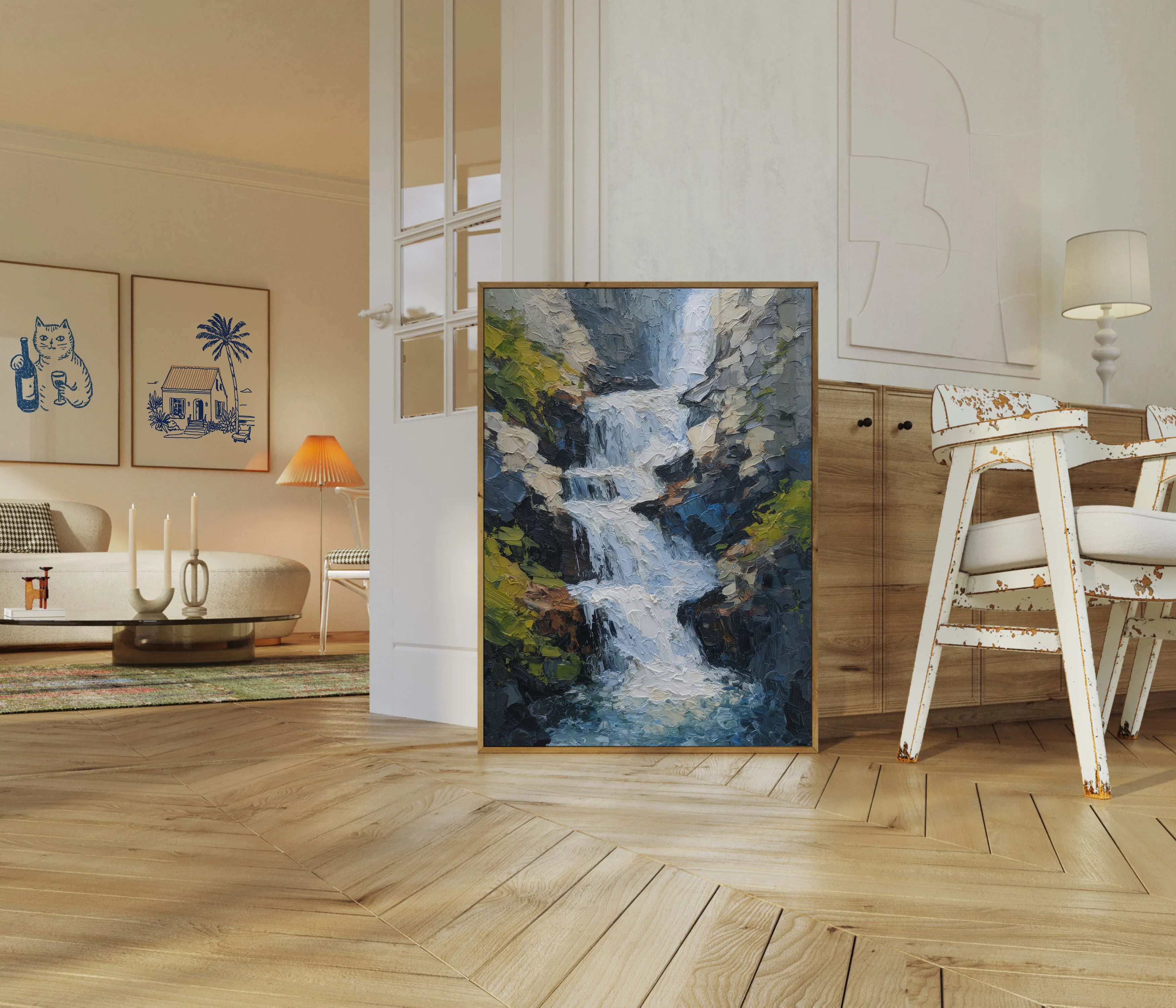 Cascading Mountain Waterfall Poster - Image 5