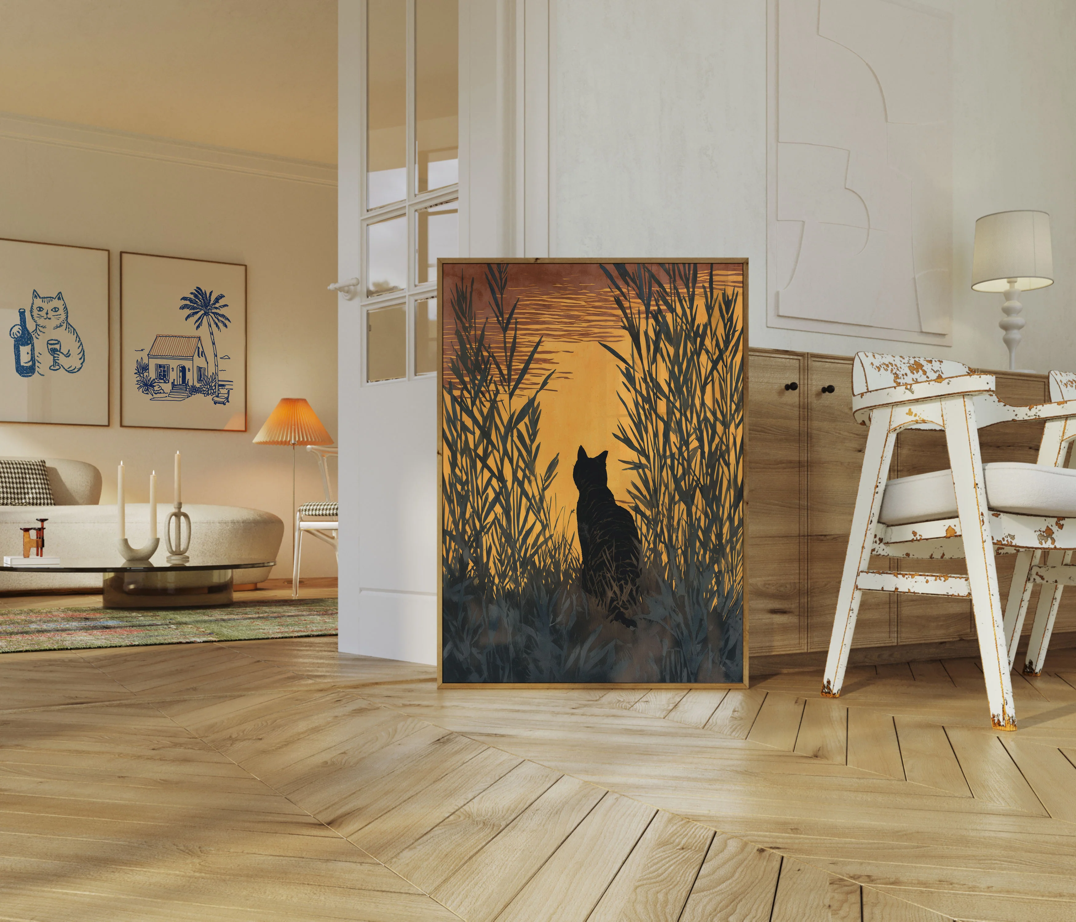 Cat in the Reeds Poster - Image 5