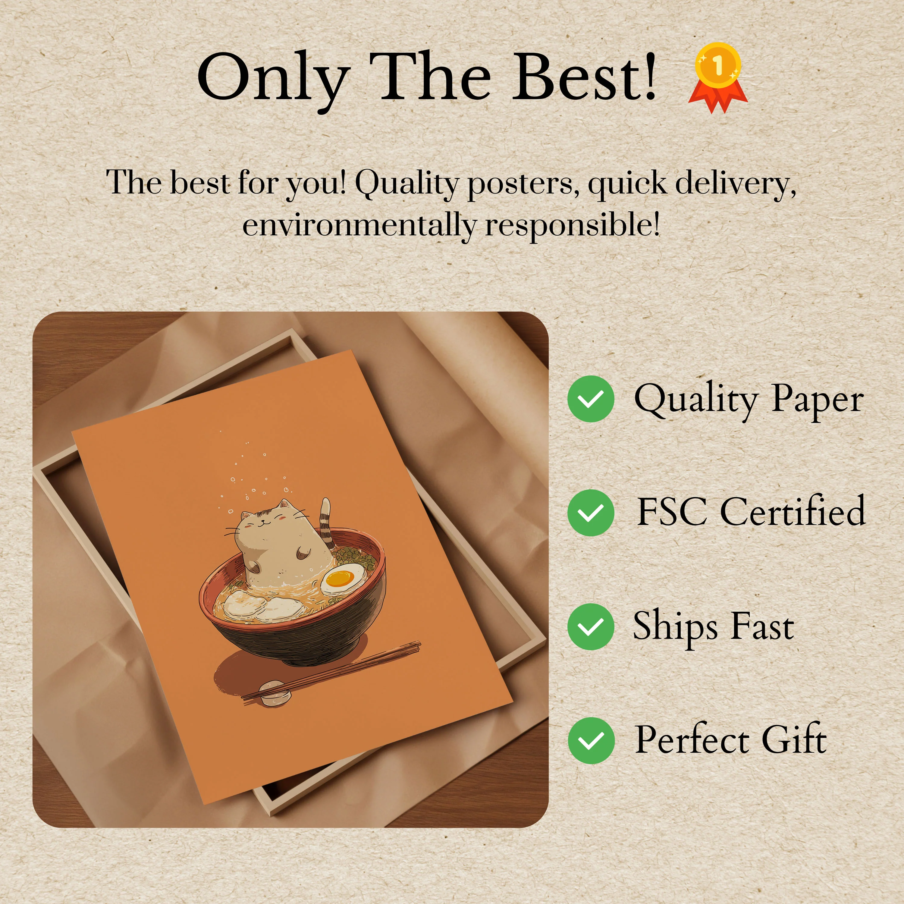 Cat Ramen Bowl Poster - Image 3