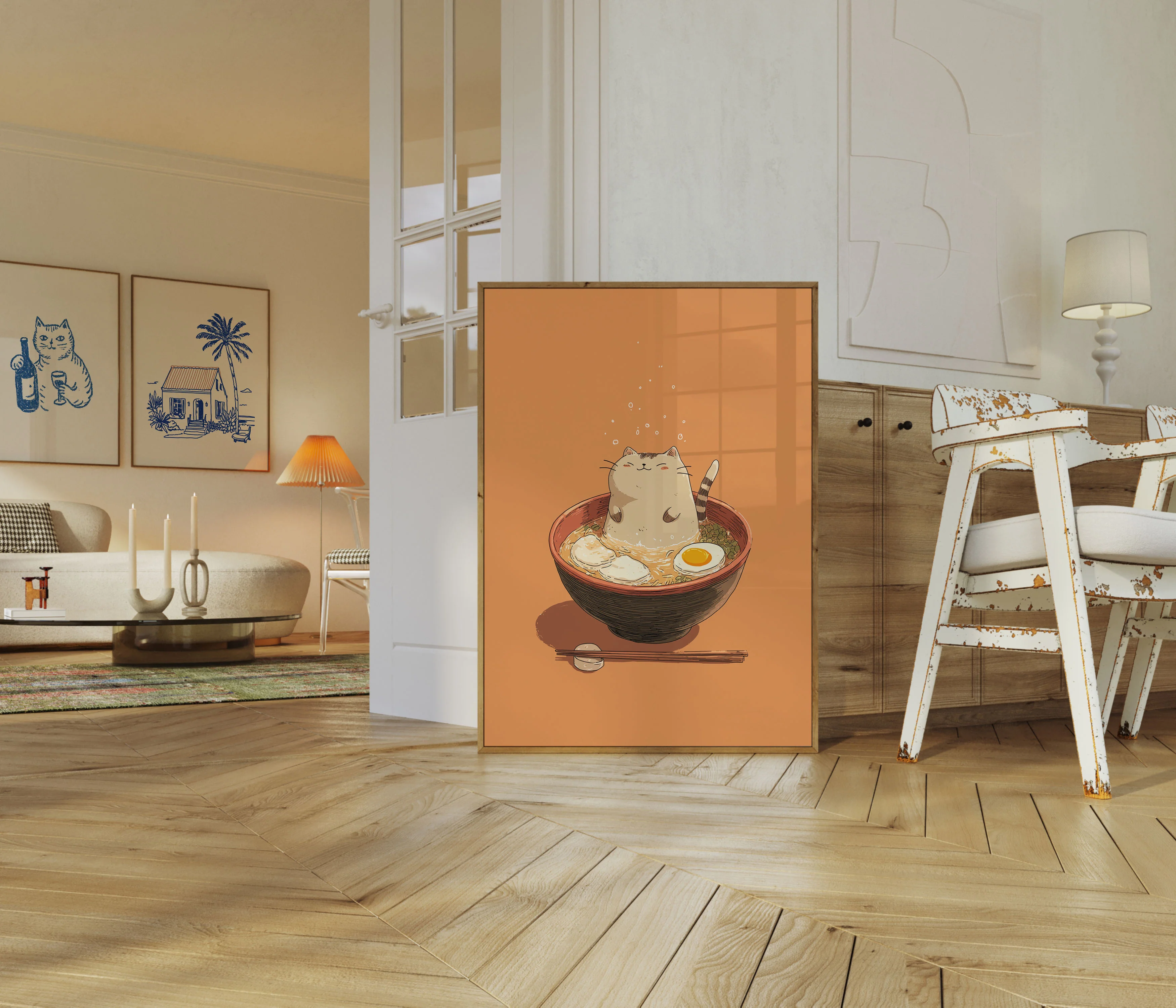 Cat Ramen Bowl Poster - Image 5