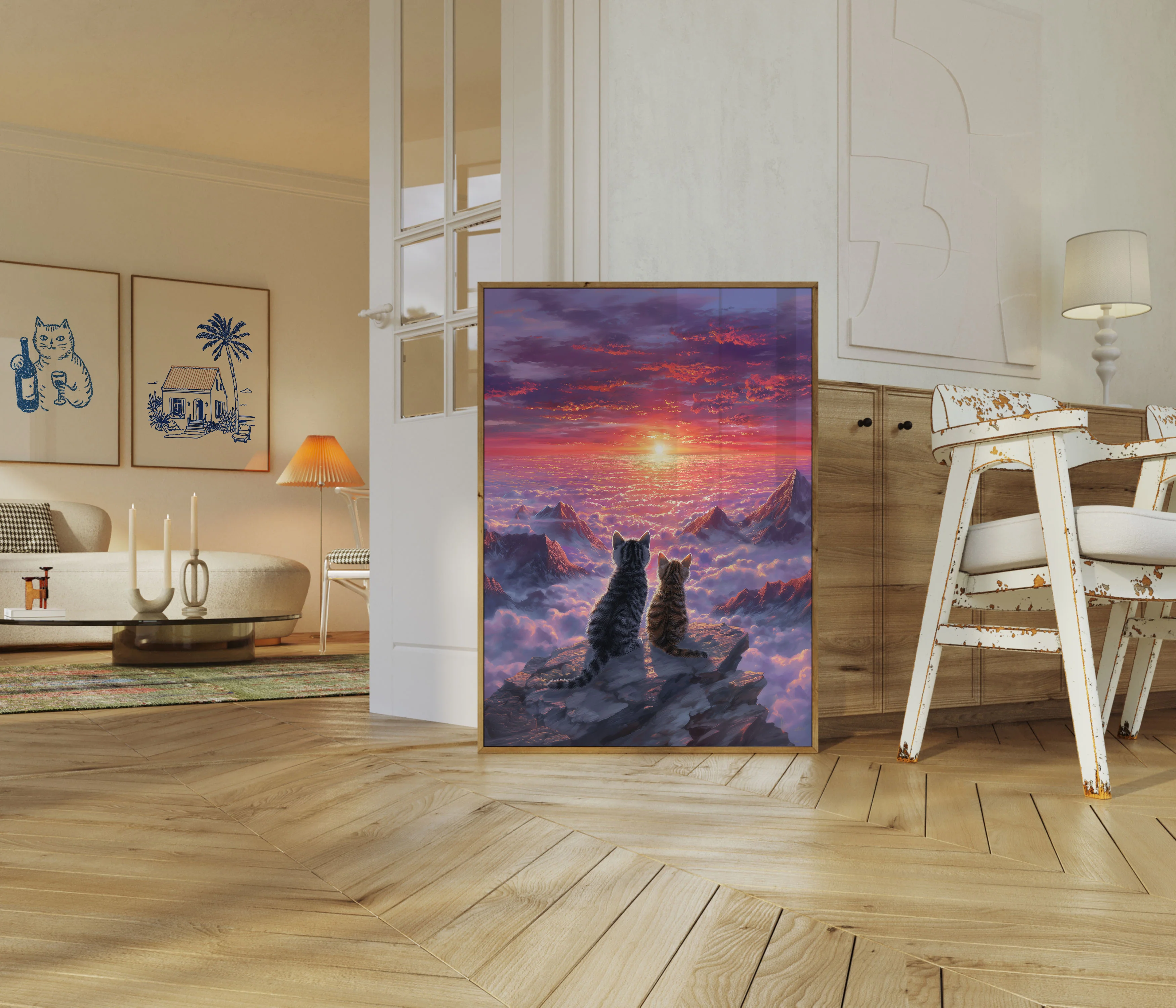 Cats Above the Clouds Poster - Image 5