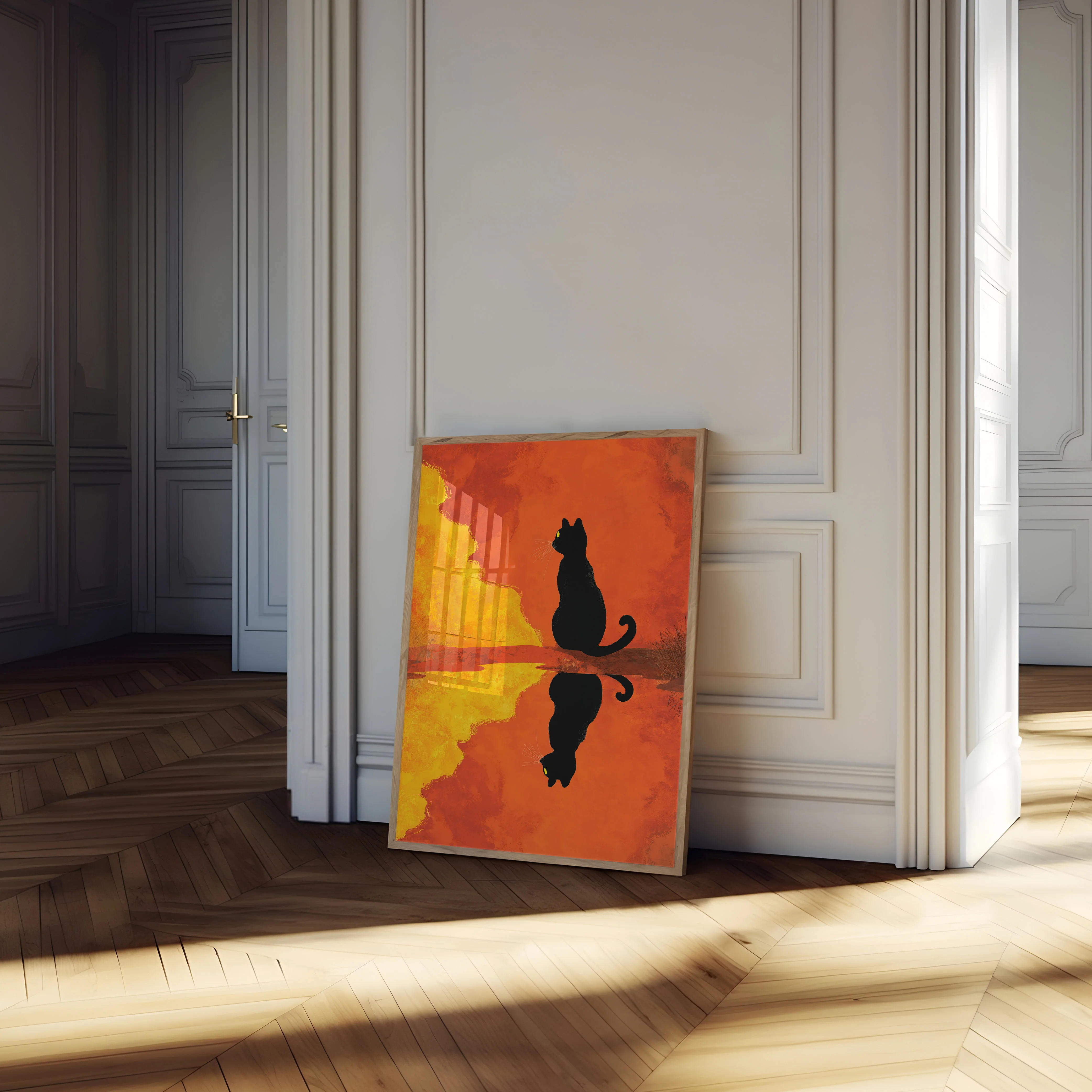 Cats by the Lava Poster - Image 4