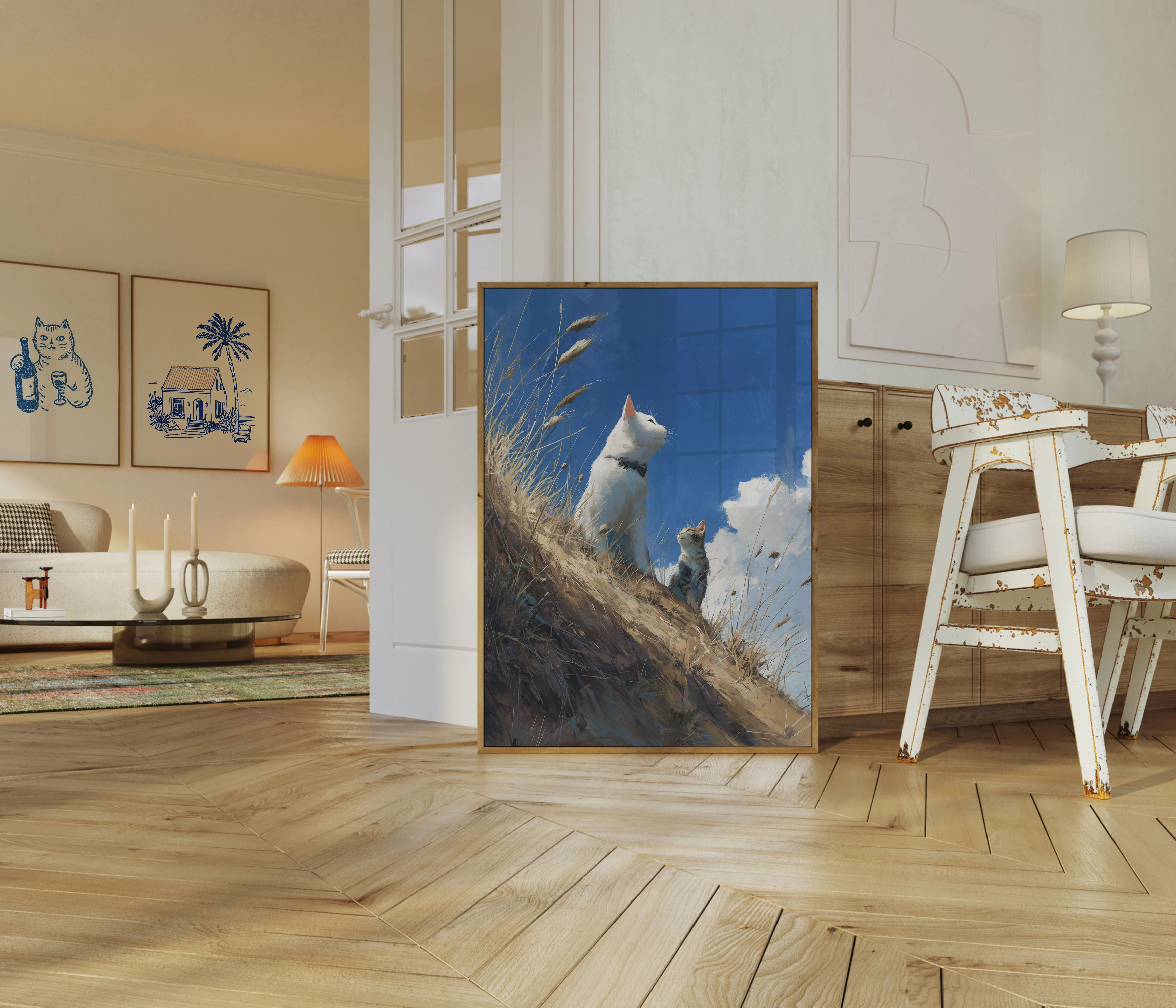 Cats on the Hillside Poster - Image 5