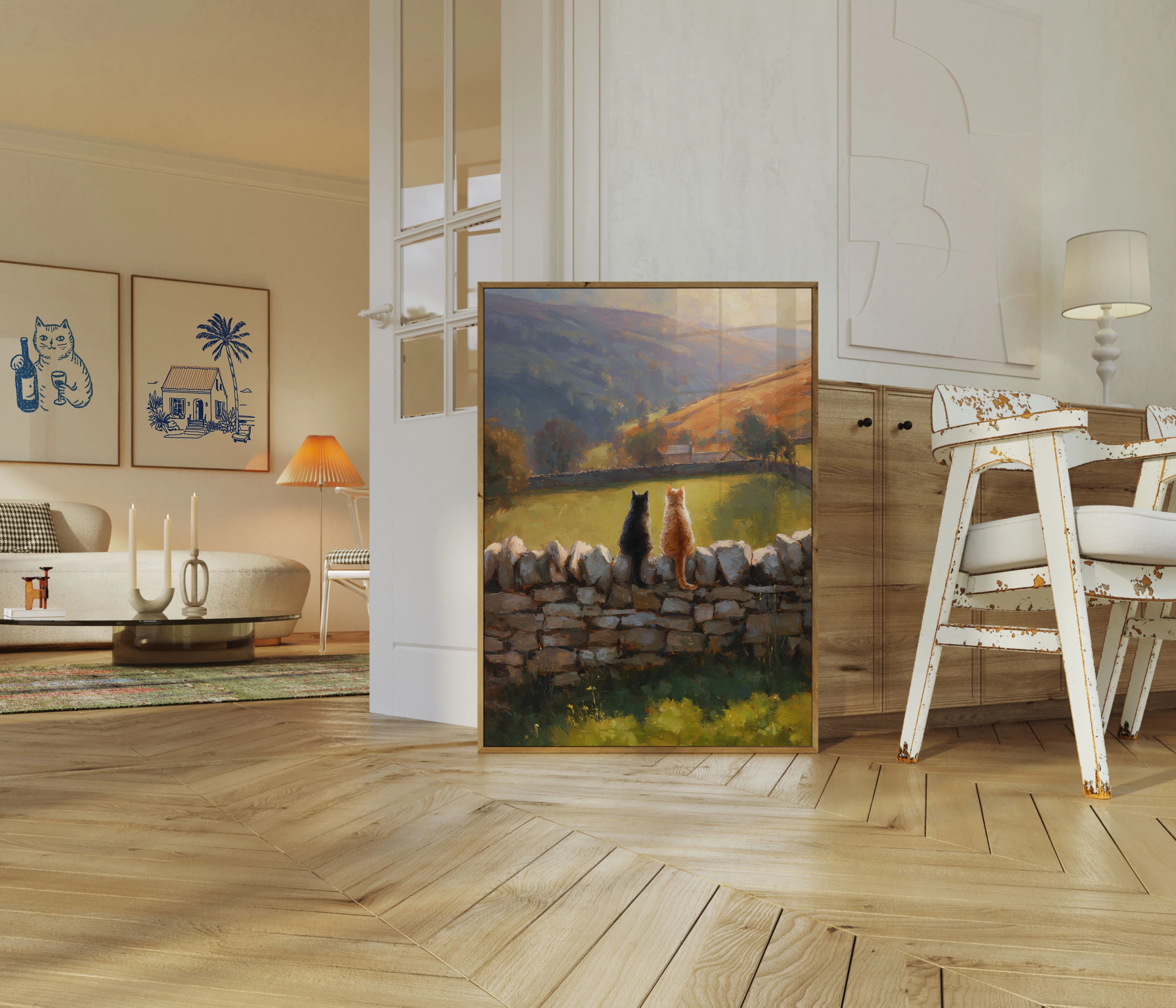 Cats Overlooking Valley Poster - Image 5