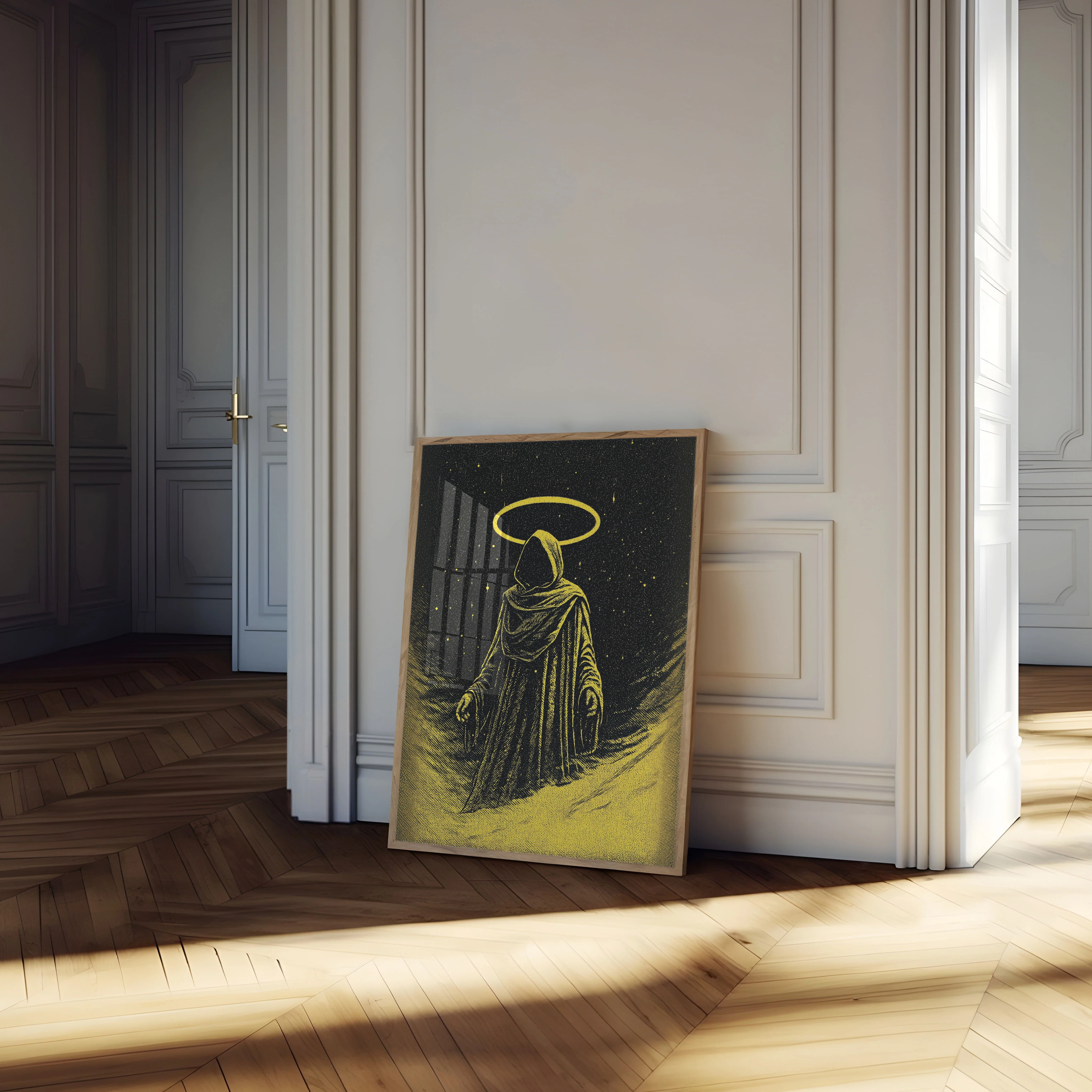 Celestial Angel with Golden Halo Poster - Image 4
