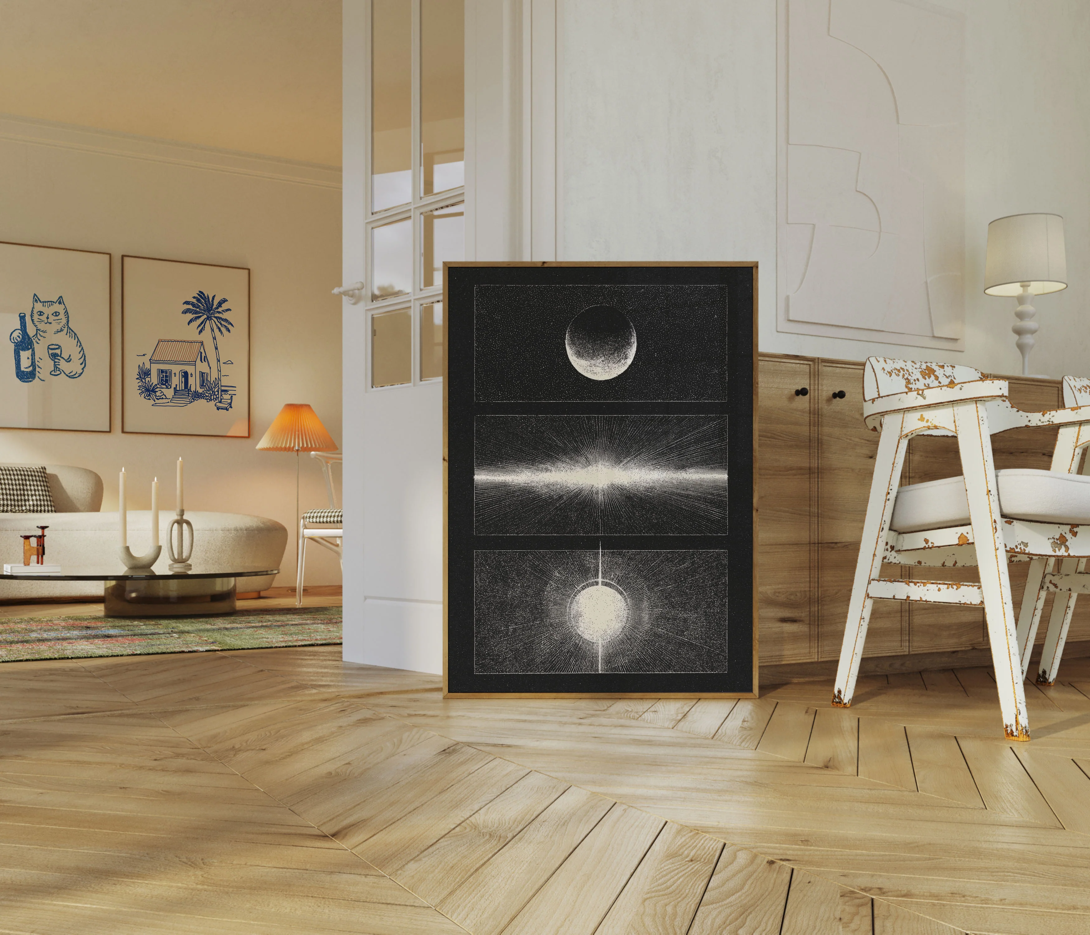 Celestial Moon and Sun Poster - Image 5