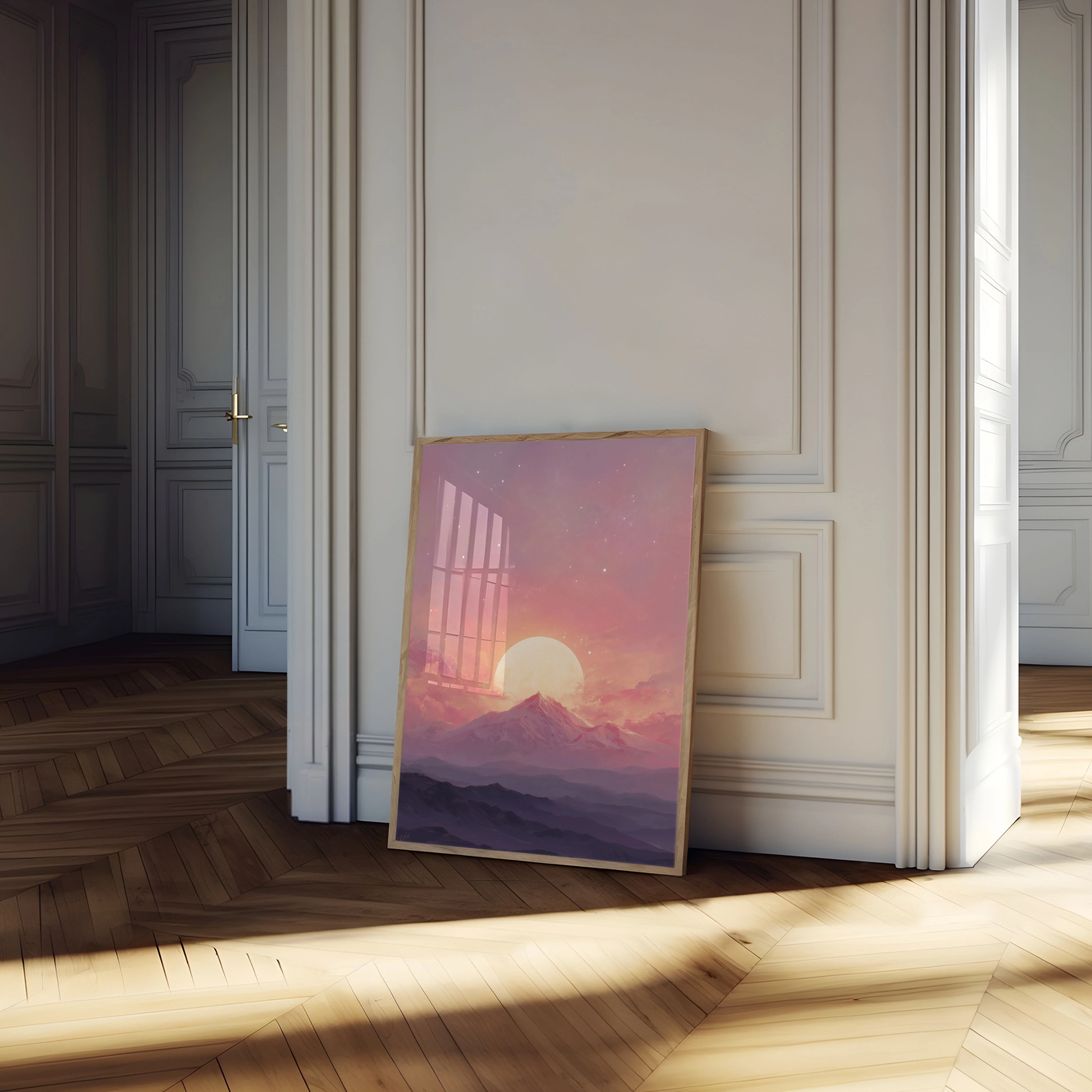 Celestial Mountain Sunset Poster - Image 4