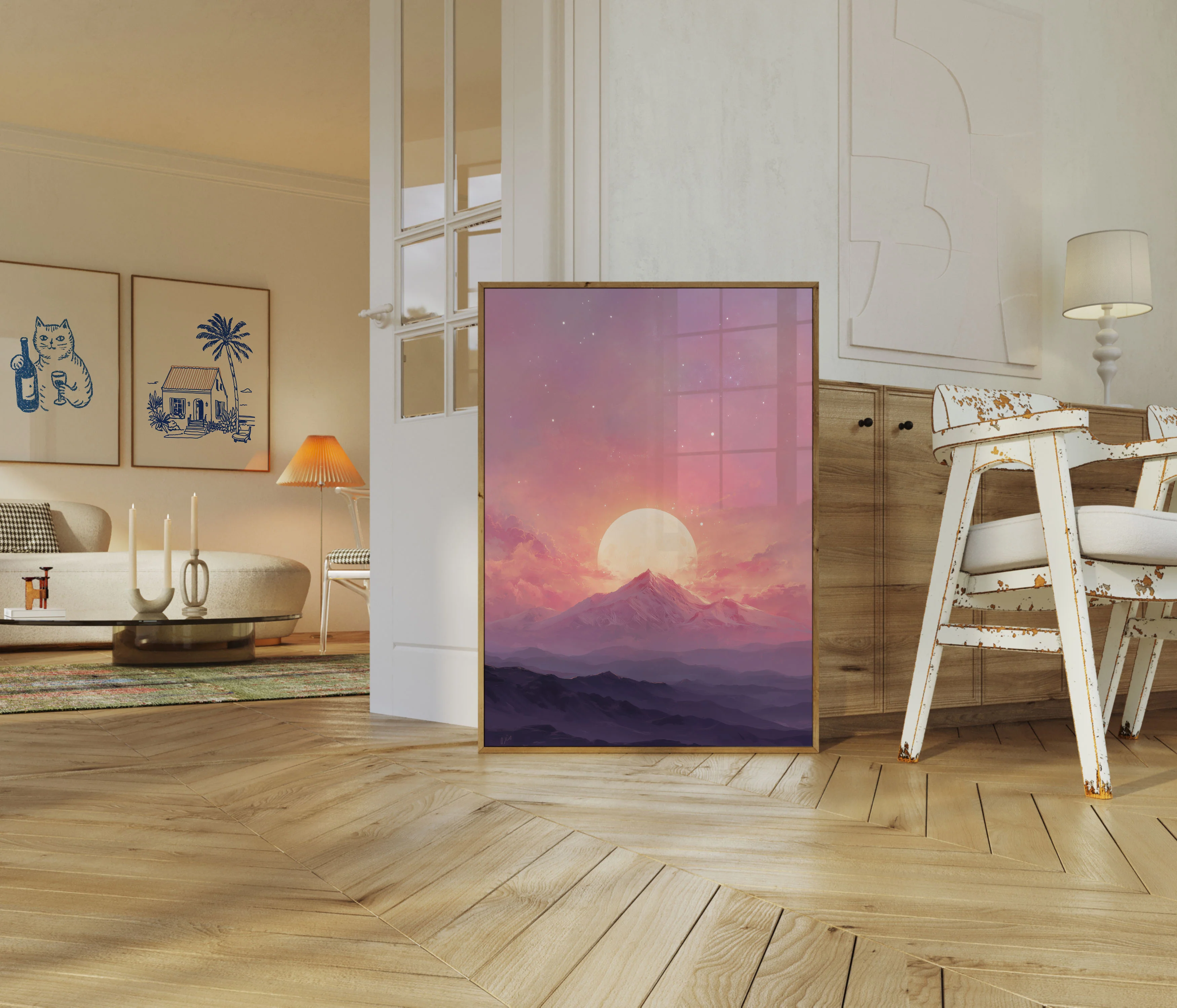 Celestial Mountain Sunset Poster - Image 5