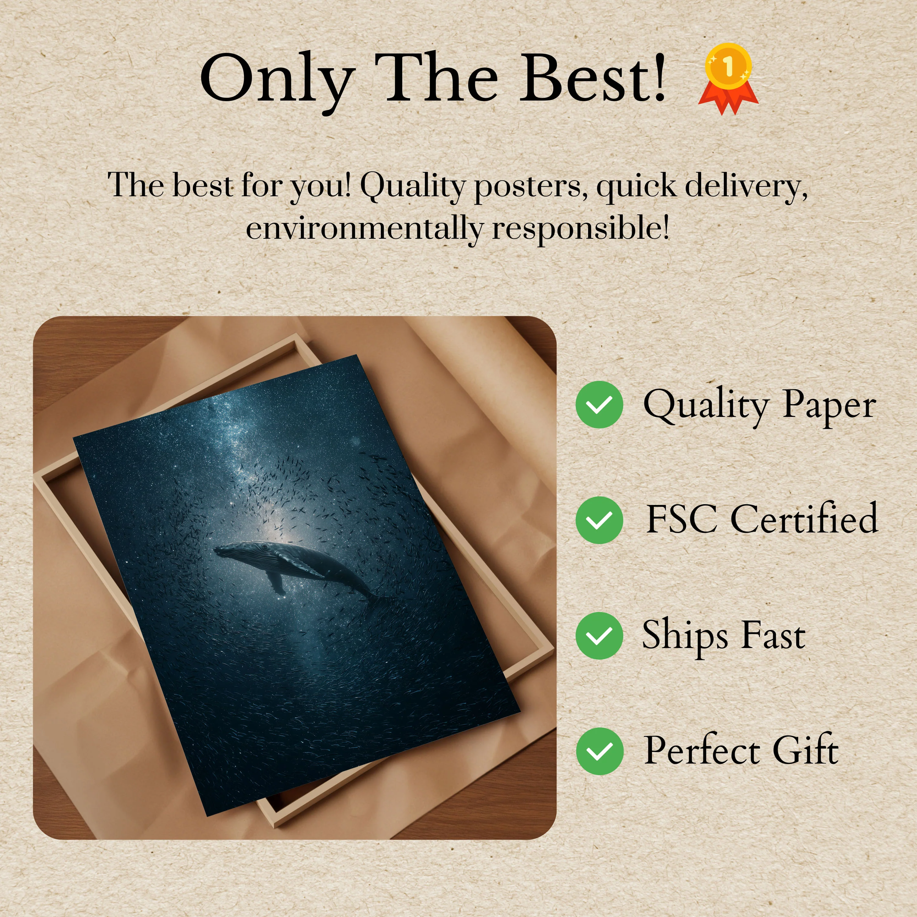 Celestial Ocean Whale Poster - Image 3