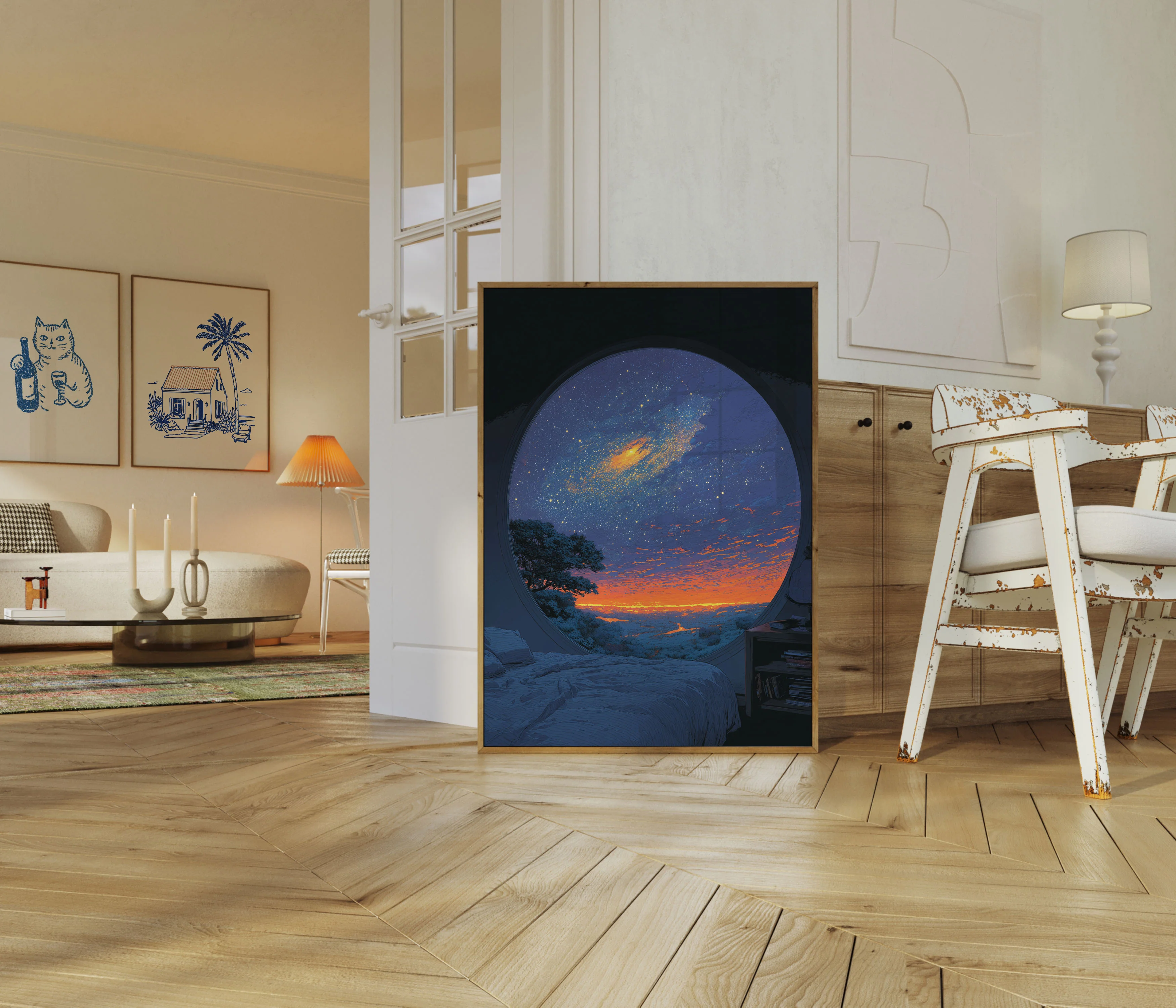 Celestial Sunset Through Window Poster - Image 5