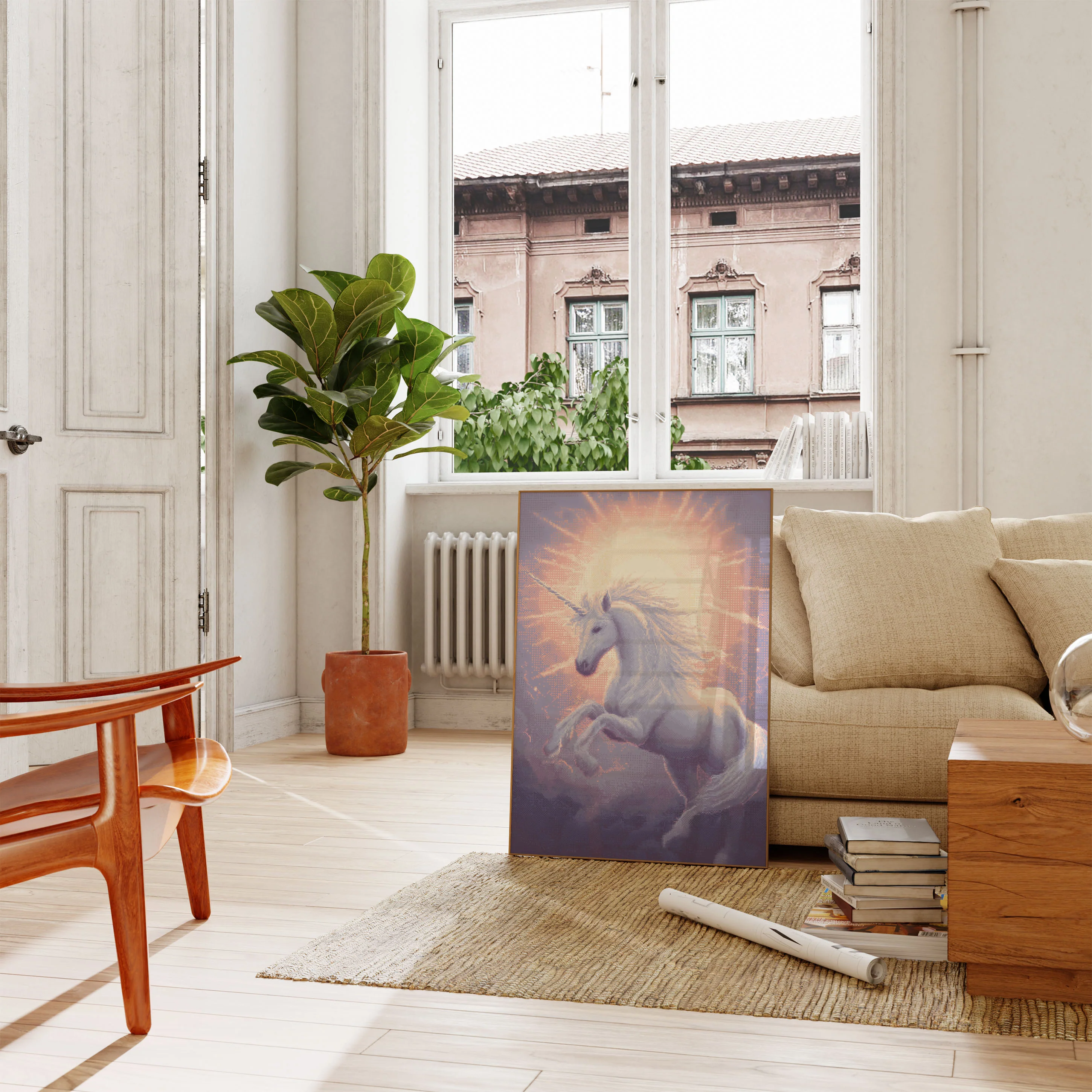 Celestial Unicorn Radiance Poster - Image 2