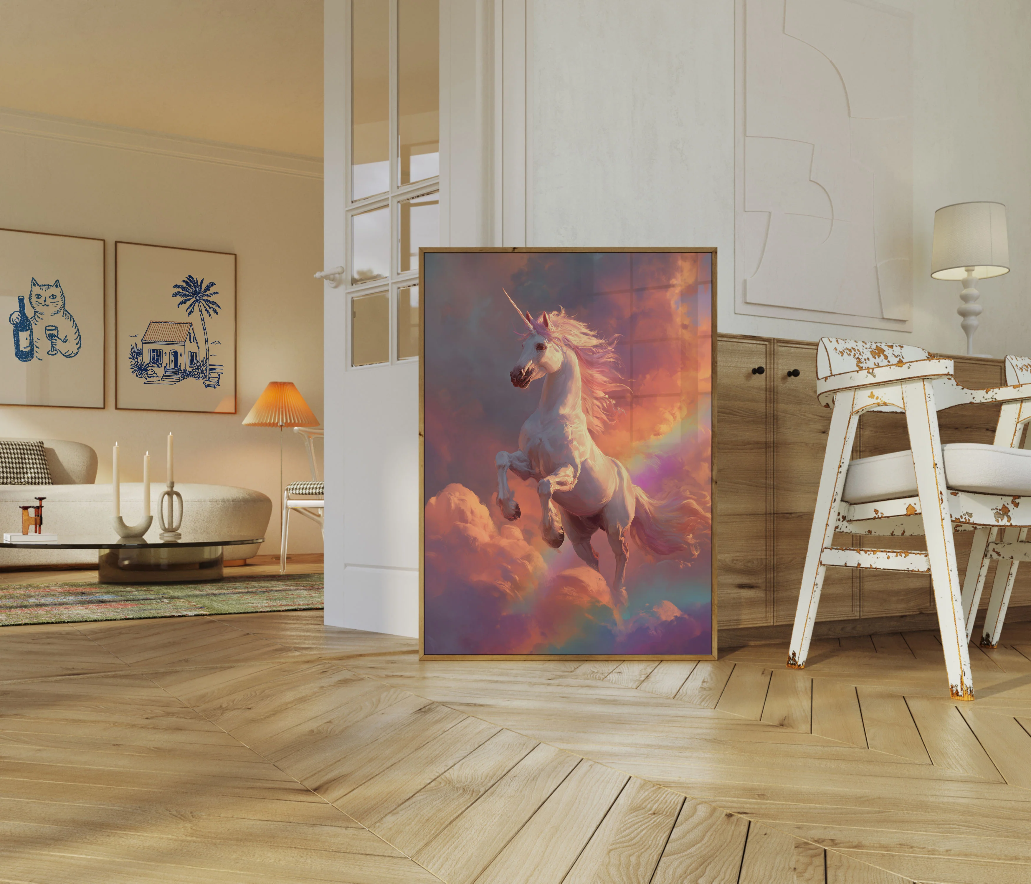 Celestial Unicorn Rainbow Poster - Image 5