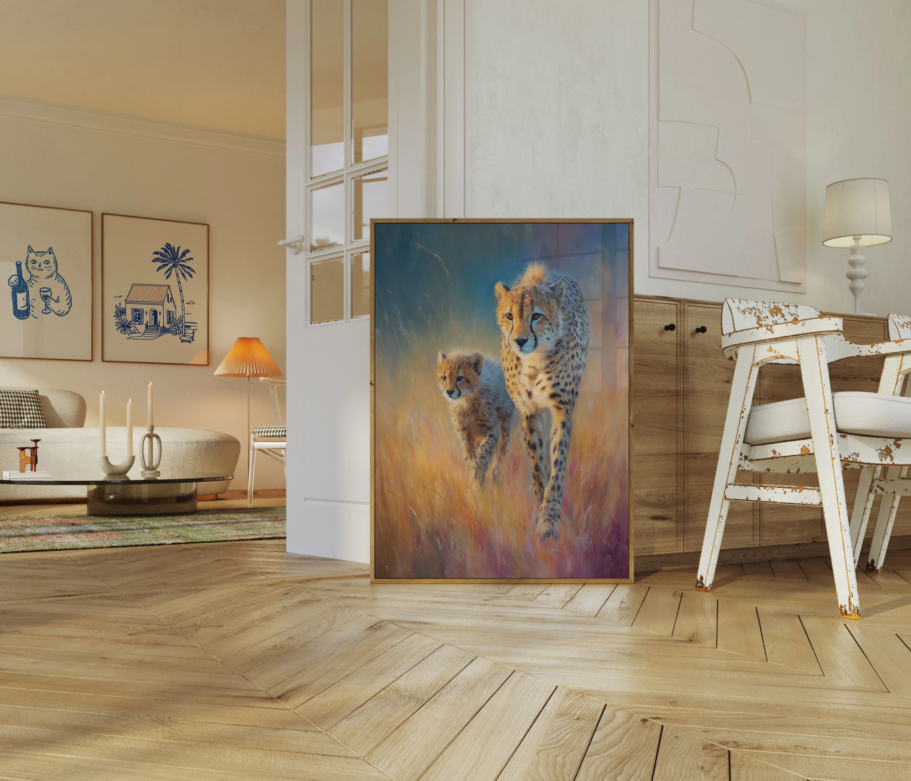 Cheetah Mother and Cub Poster - Image 5